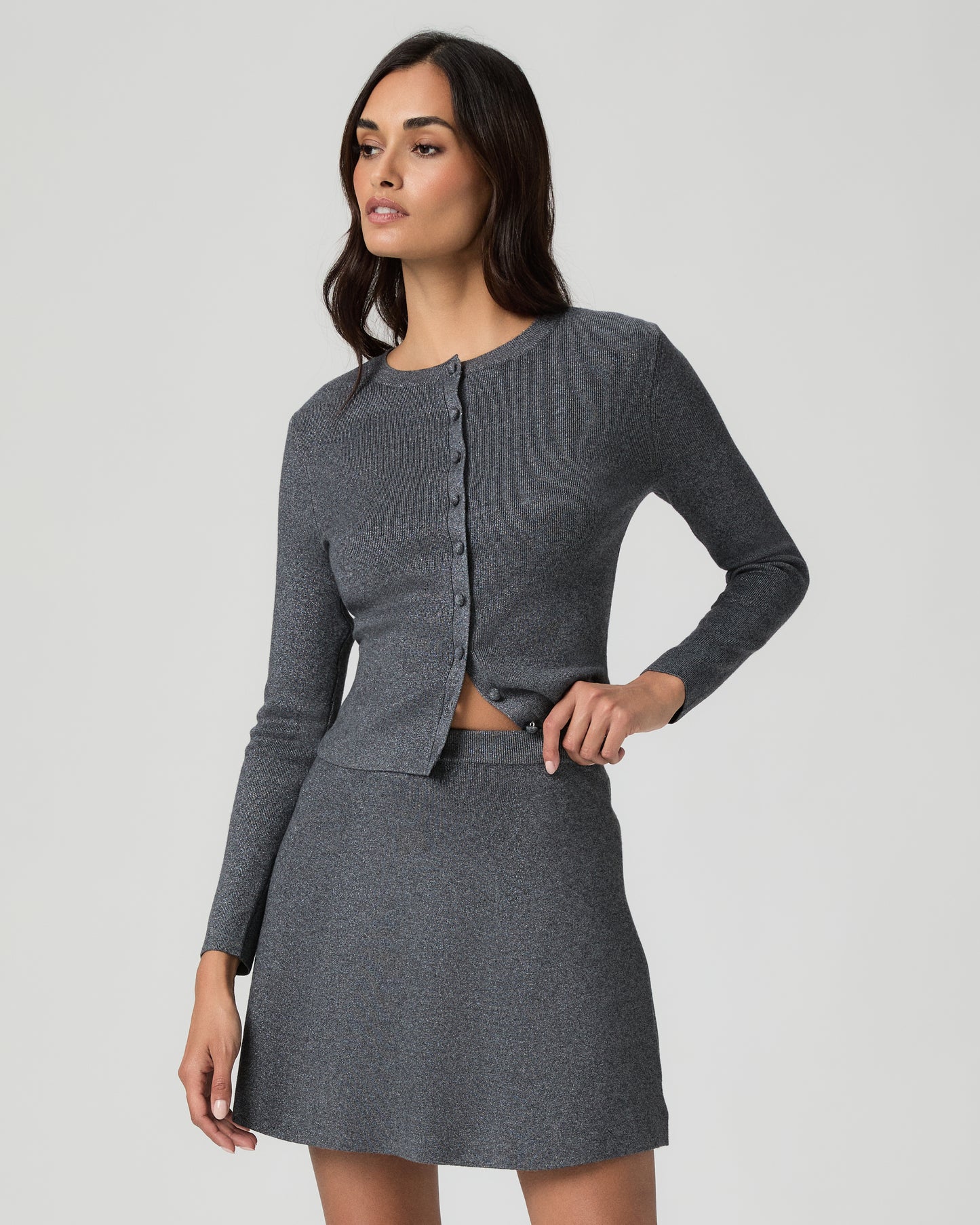 Pomme Mini Skirt - Dark Grey Multi Sparkle XXS