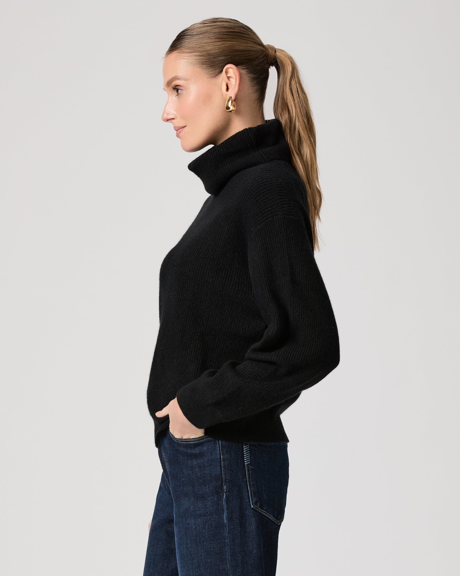 Aria Sweater - Black Cashmere XXS