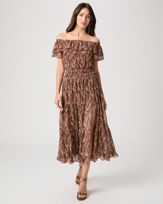 Alistar Dress - Oak Multi Silk XXS
