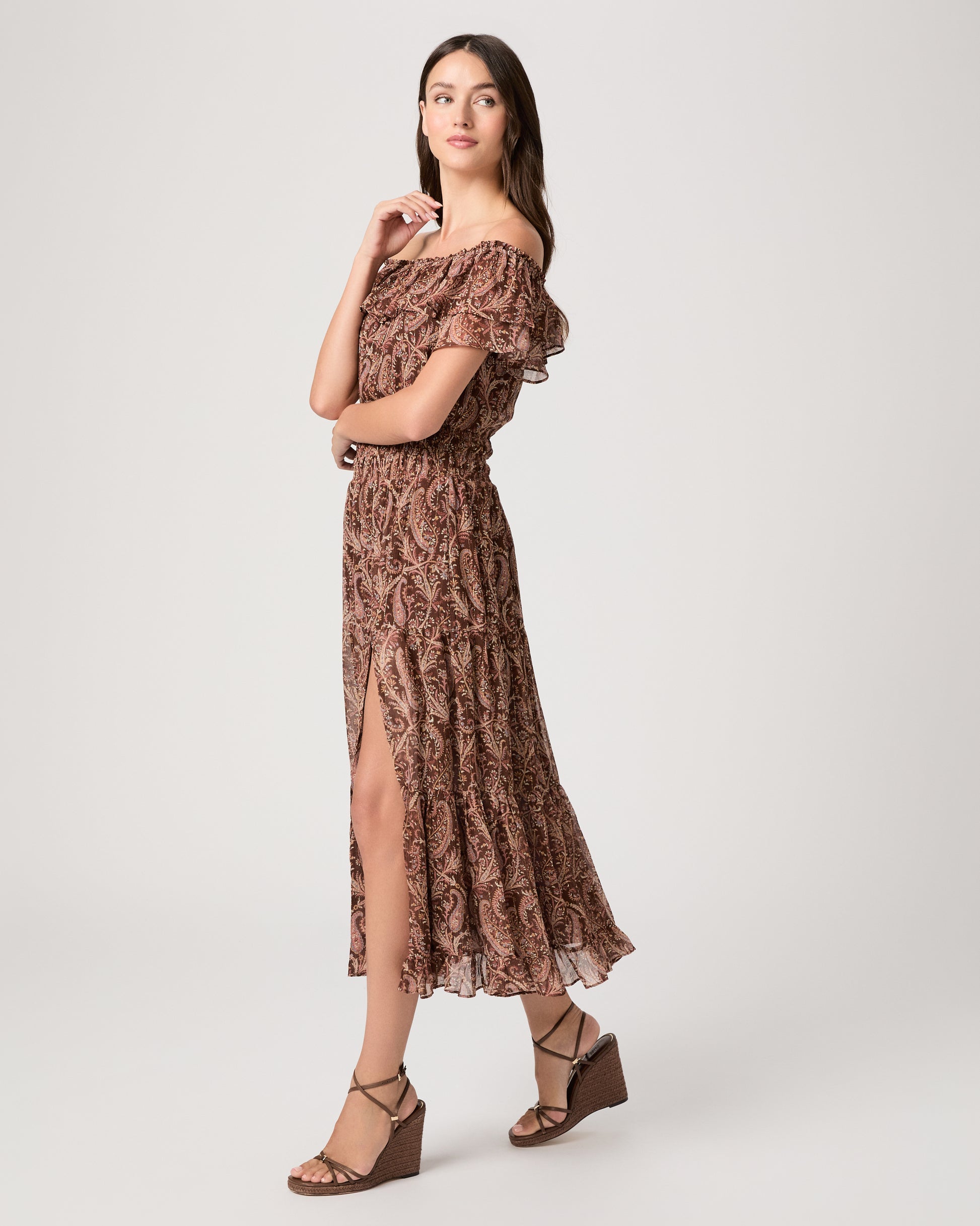 Alistar Dress - Oak Multi Silk XXS