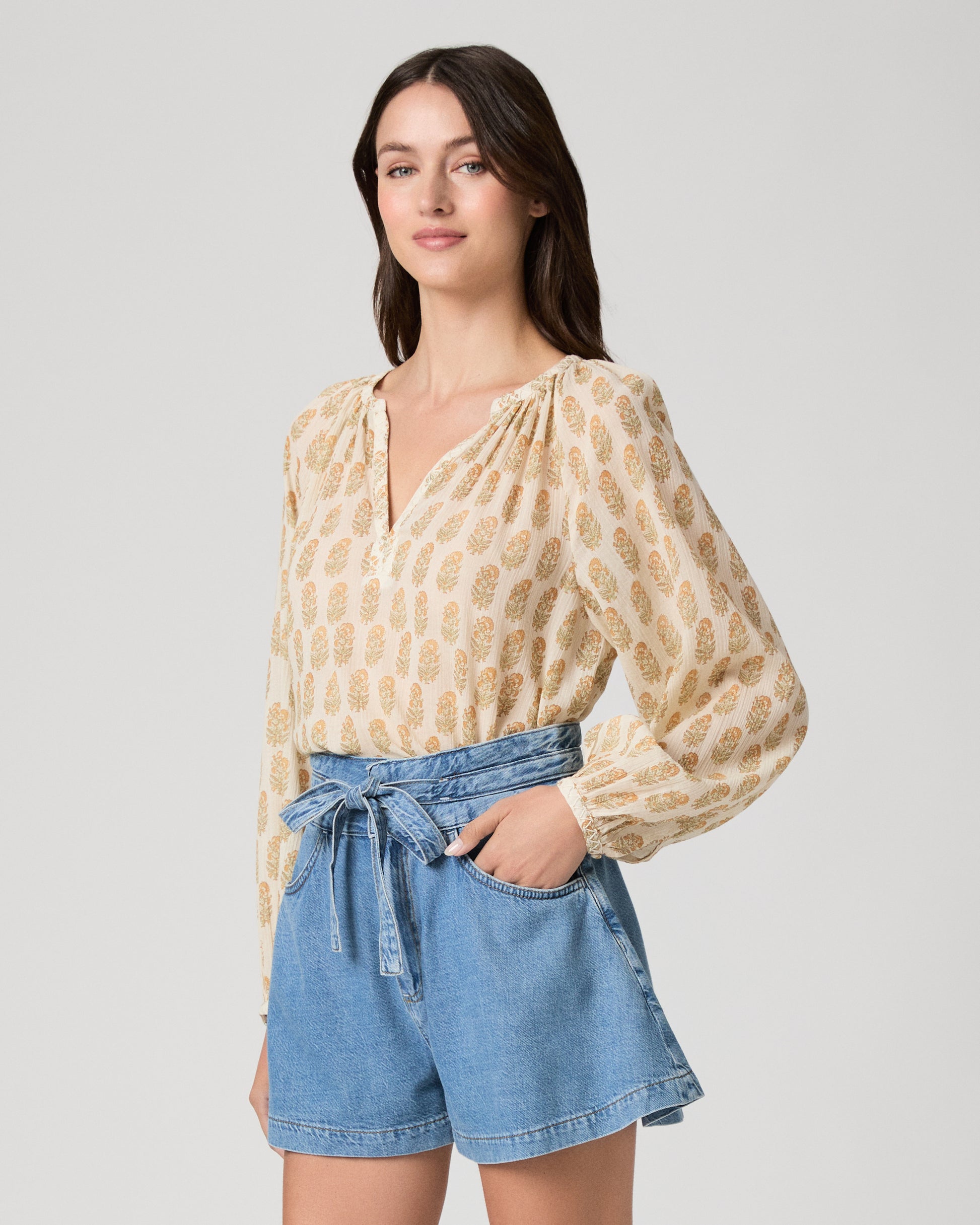 Olvera Blouse - Bone Multi XXS