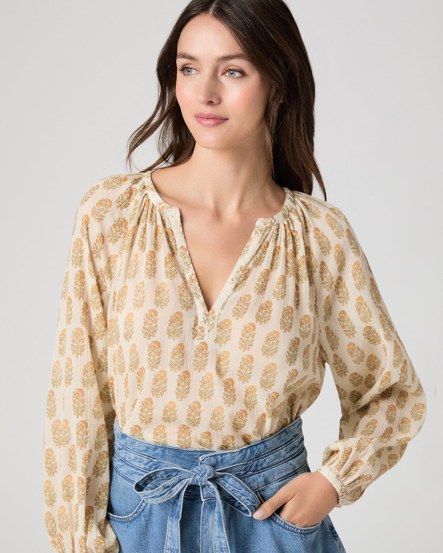 Olvera Blouse - Bone Multi XXS