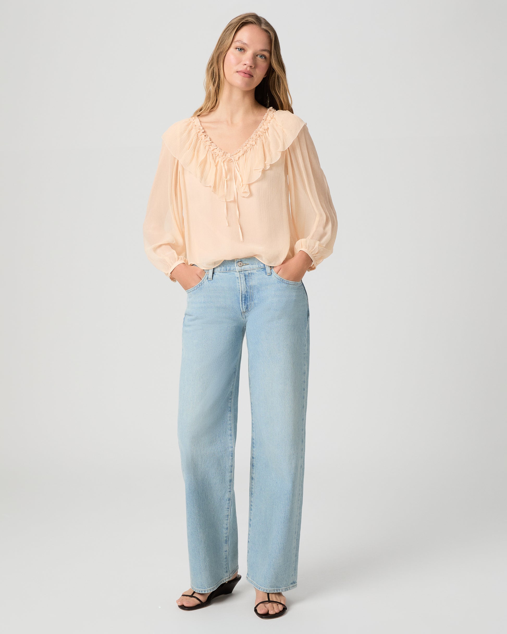 Michelina Blouse - Light Peach XXS