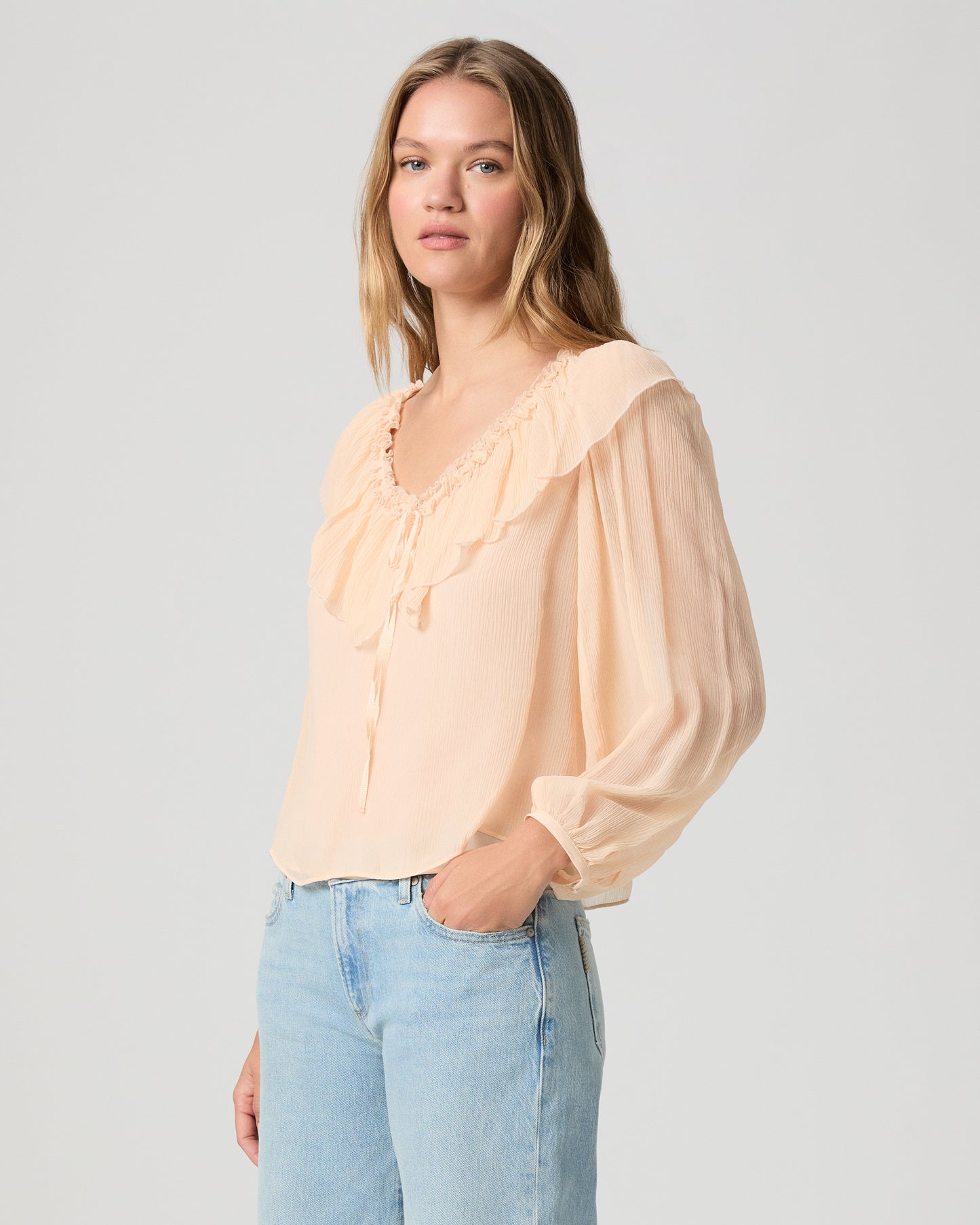 Michelina Blouse - Light Peach XXS