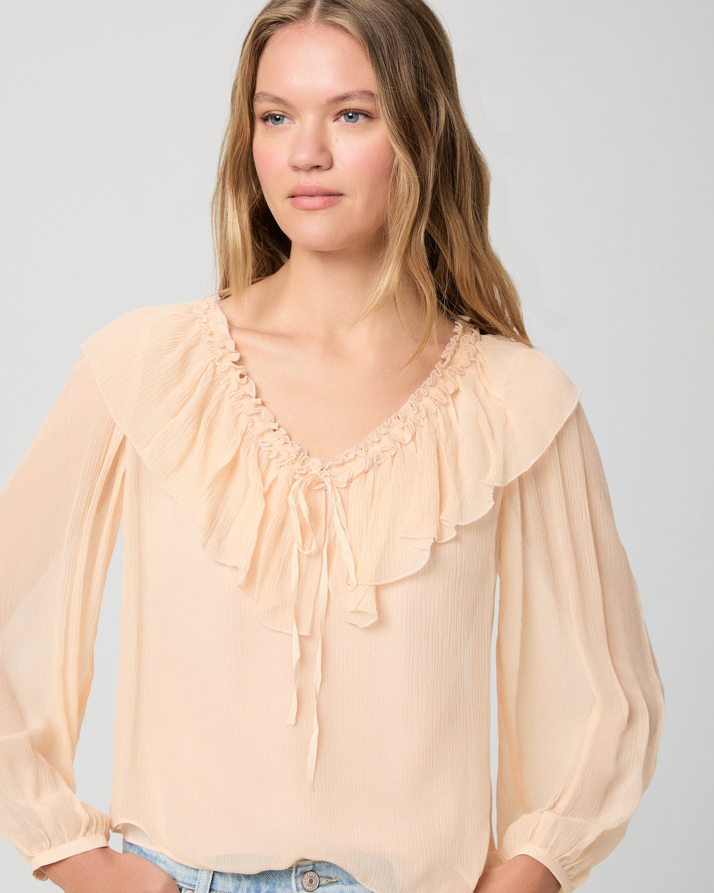 Michelina Blouse - Light Peach XXS