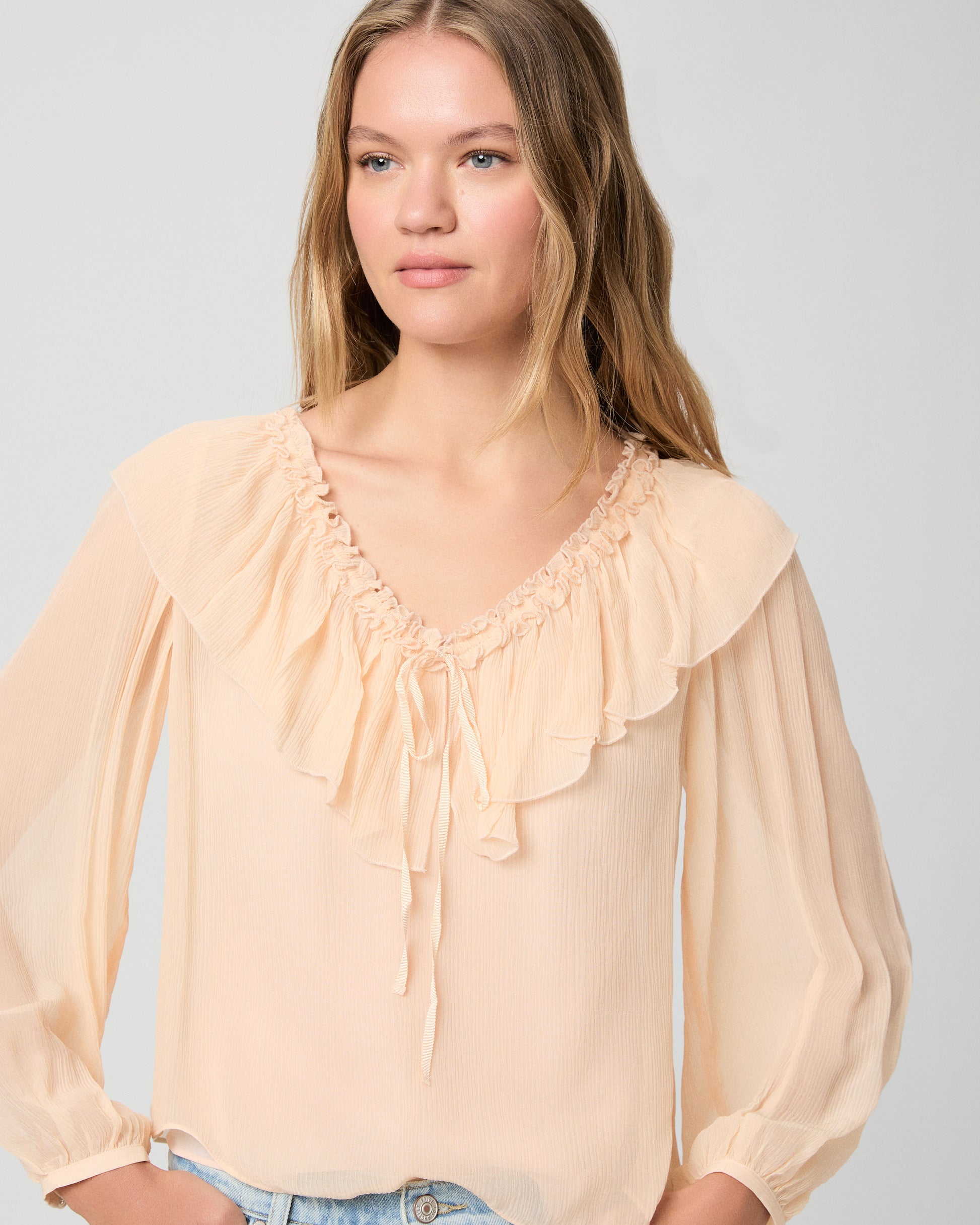 Michelina Blouse - Light Peach XXS