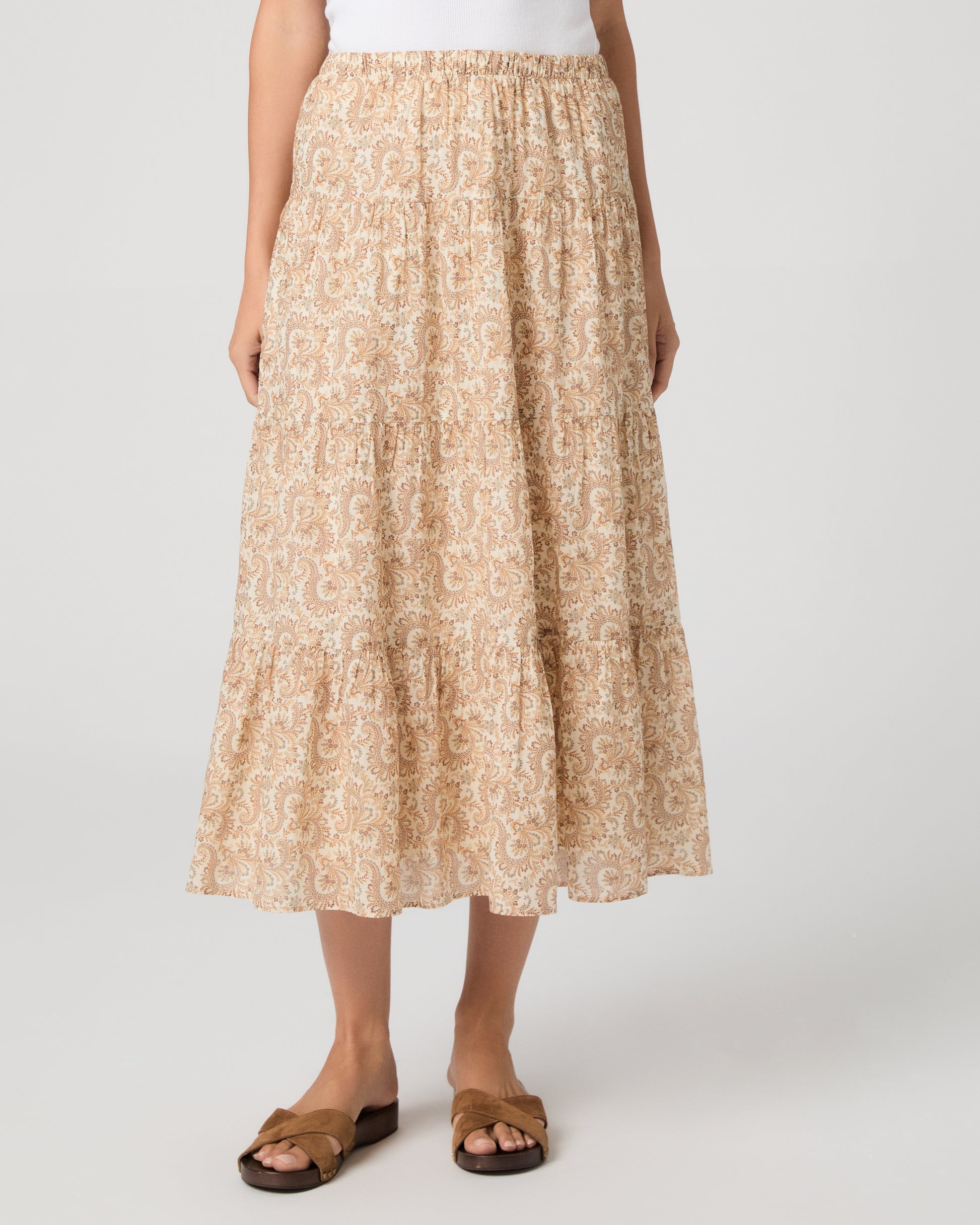 Calabria Skirt - Bone Multi XXS