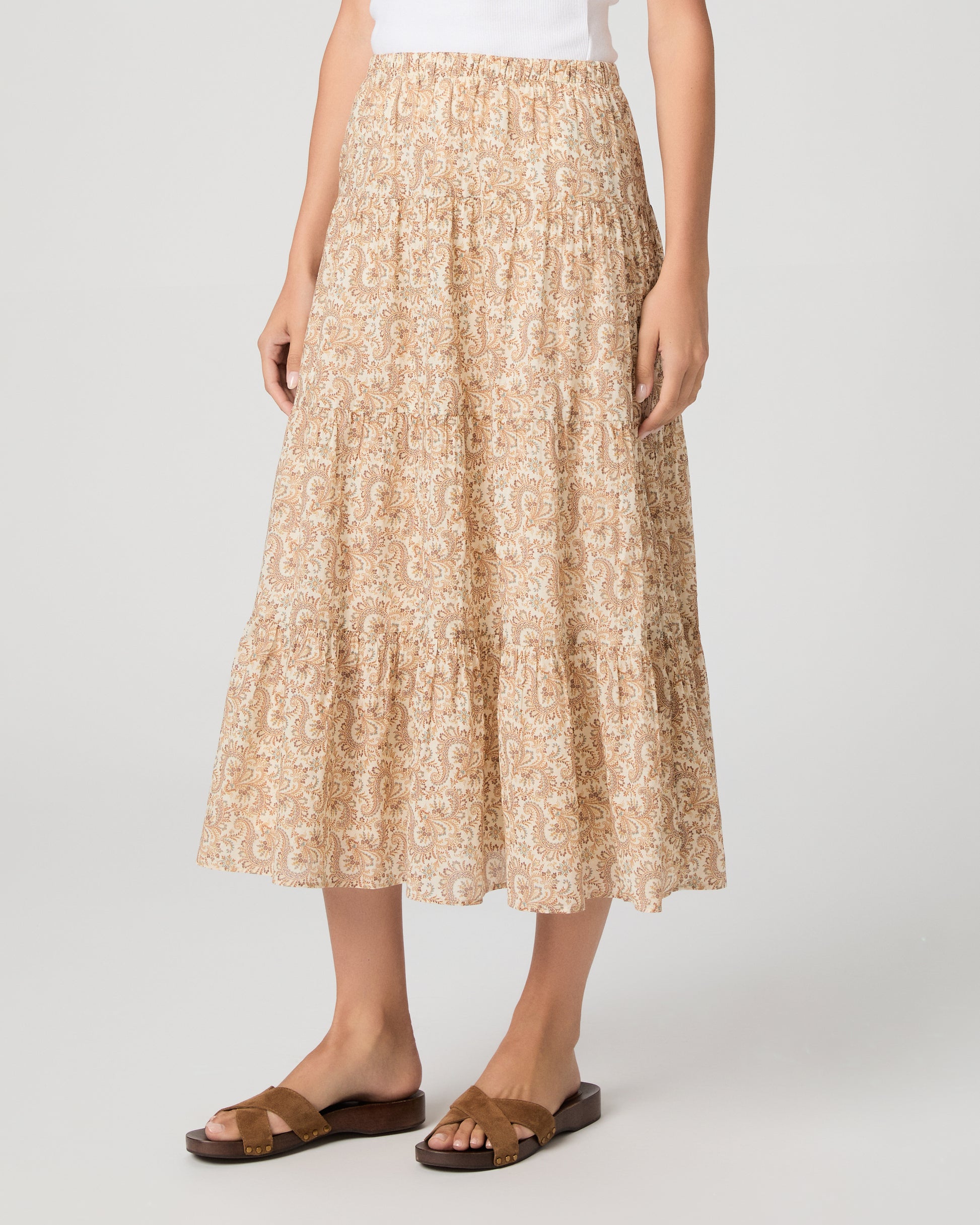 Calabria Skirt - Bone Multi XXS