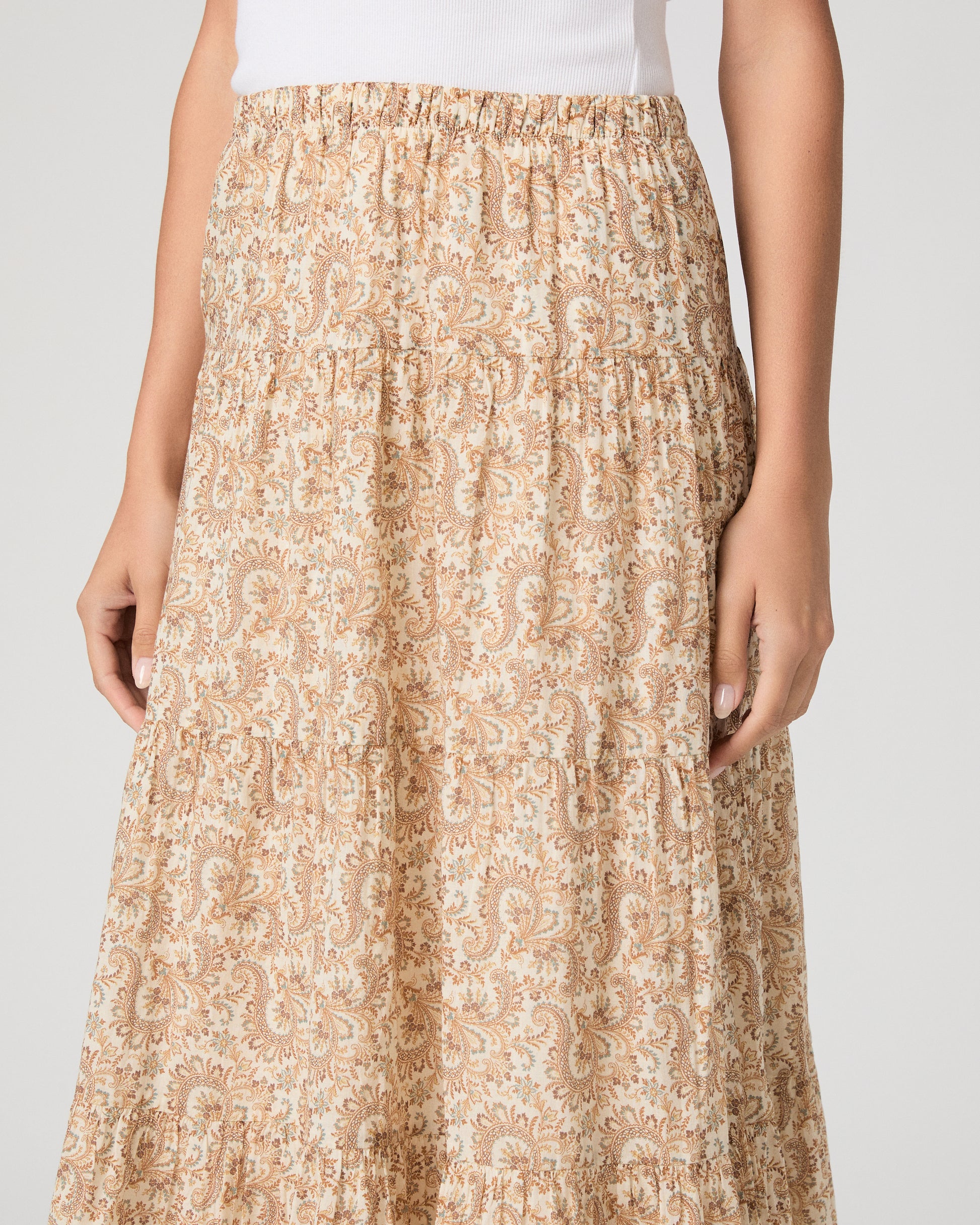 Calabria Skirt - Bone Multi XXS