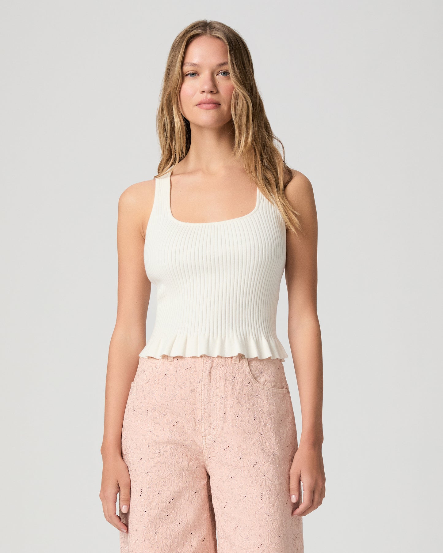 Bronwyn Tank - Ivory XXS