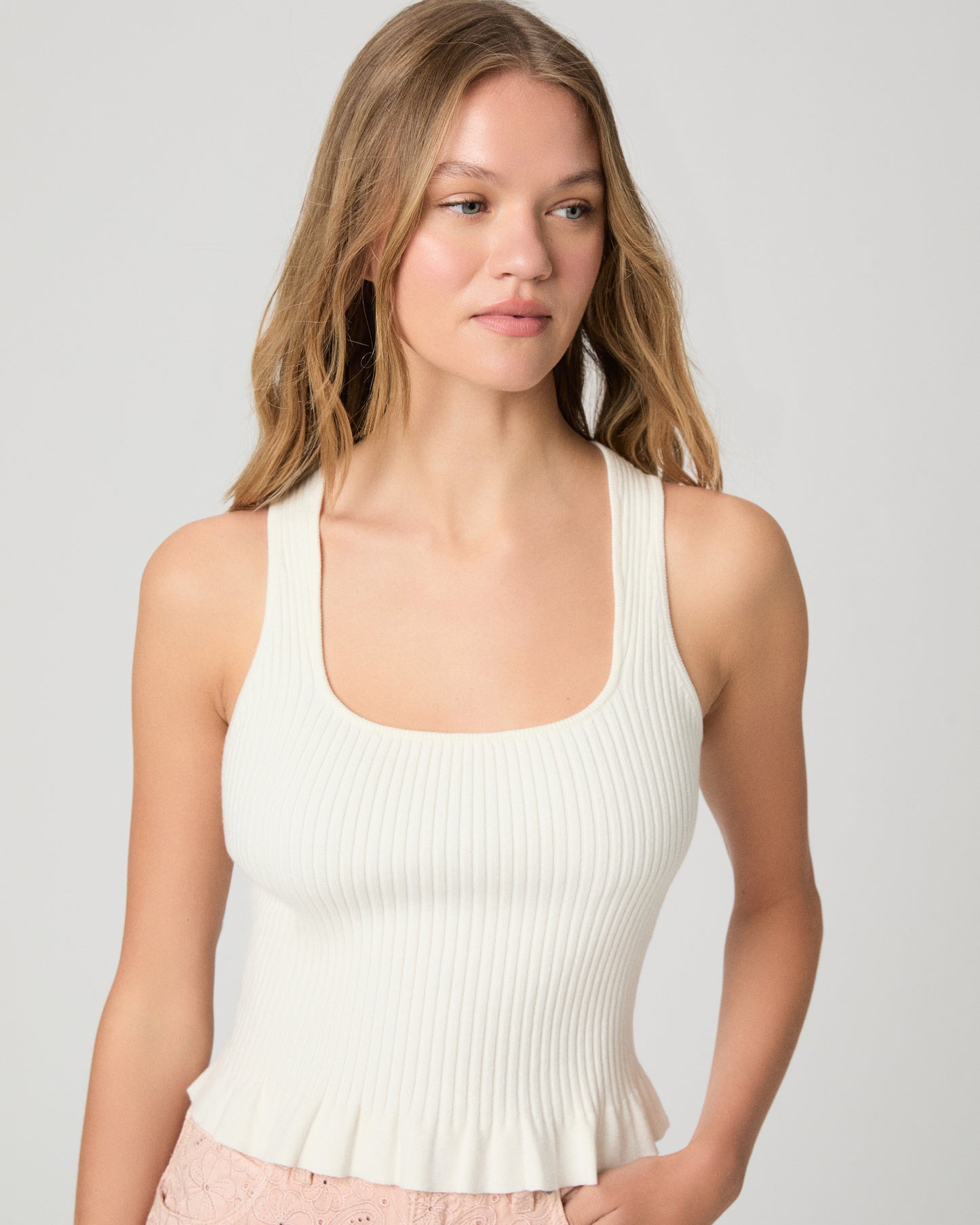 Bronwyn Tank - Ivory XXS