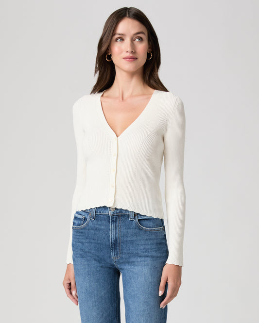 Crimson Cardigan - White XXS
