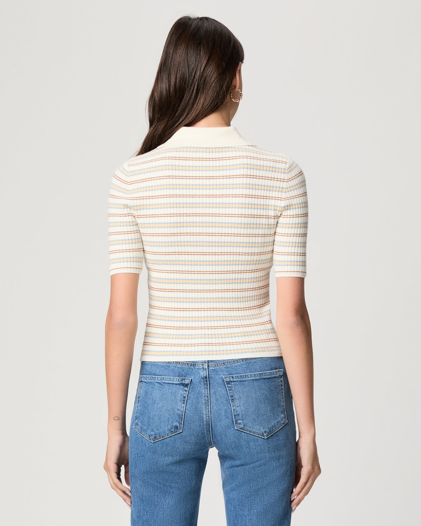 Summit Top - White Multi Stripe XXS
