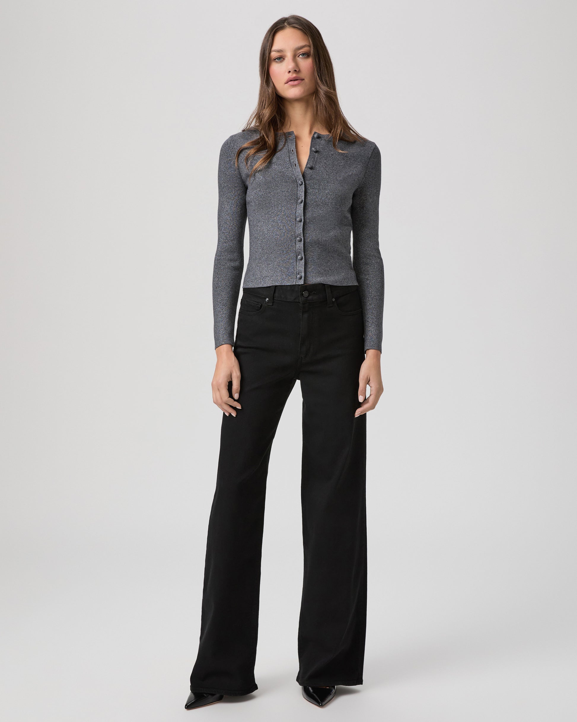 Anessa 33 Inch Wide Leg Jean - Black Shadow 23
