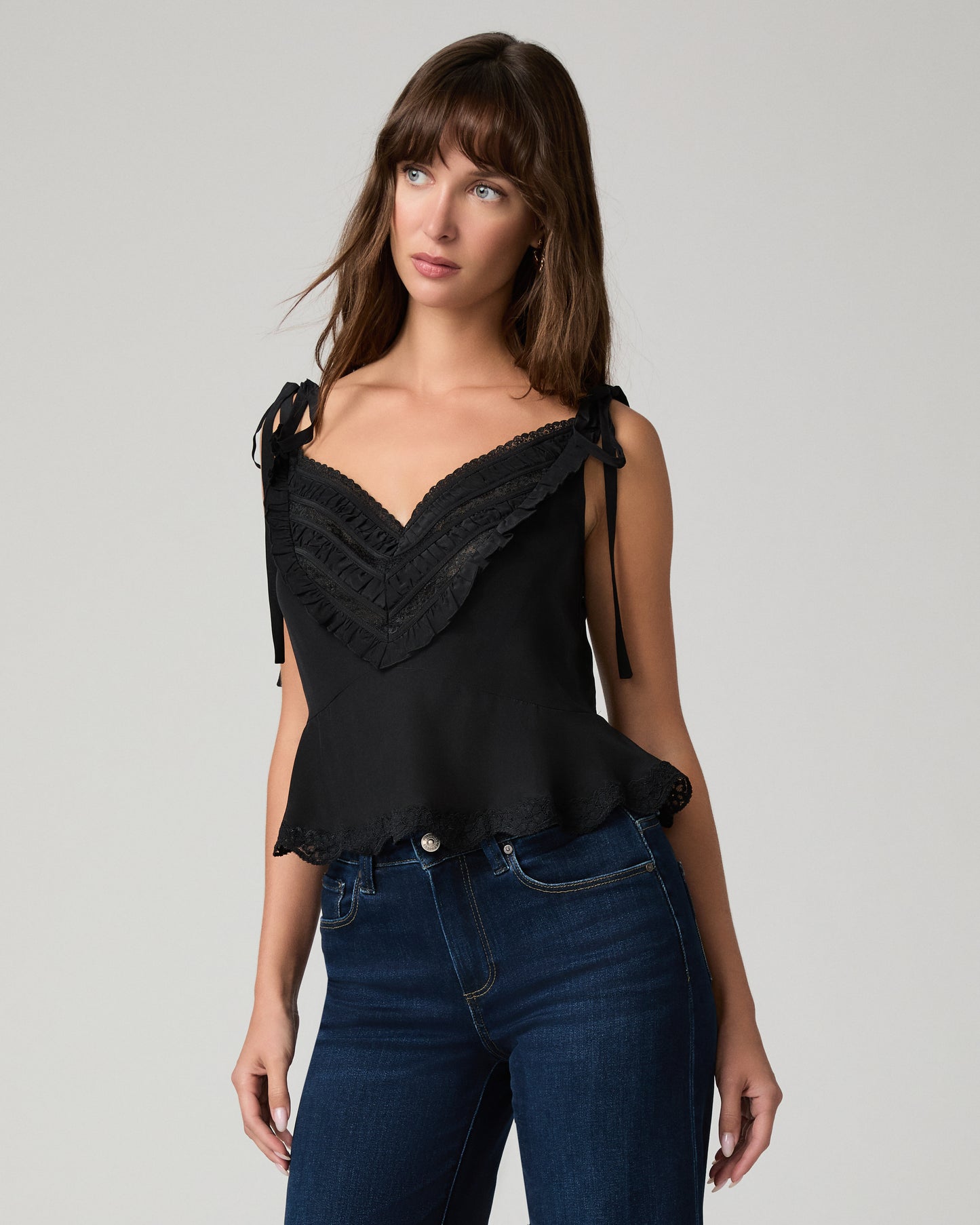 Caroline Top - Black Silk XXS