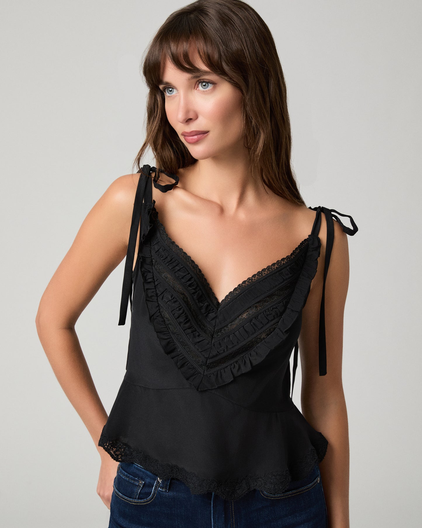 Caroline Top - Black Silk XXS