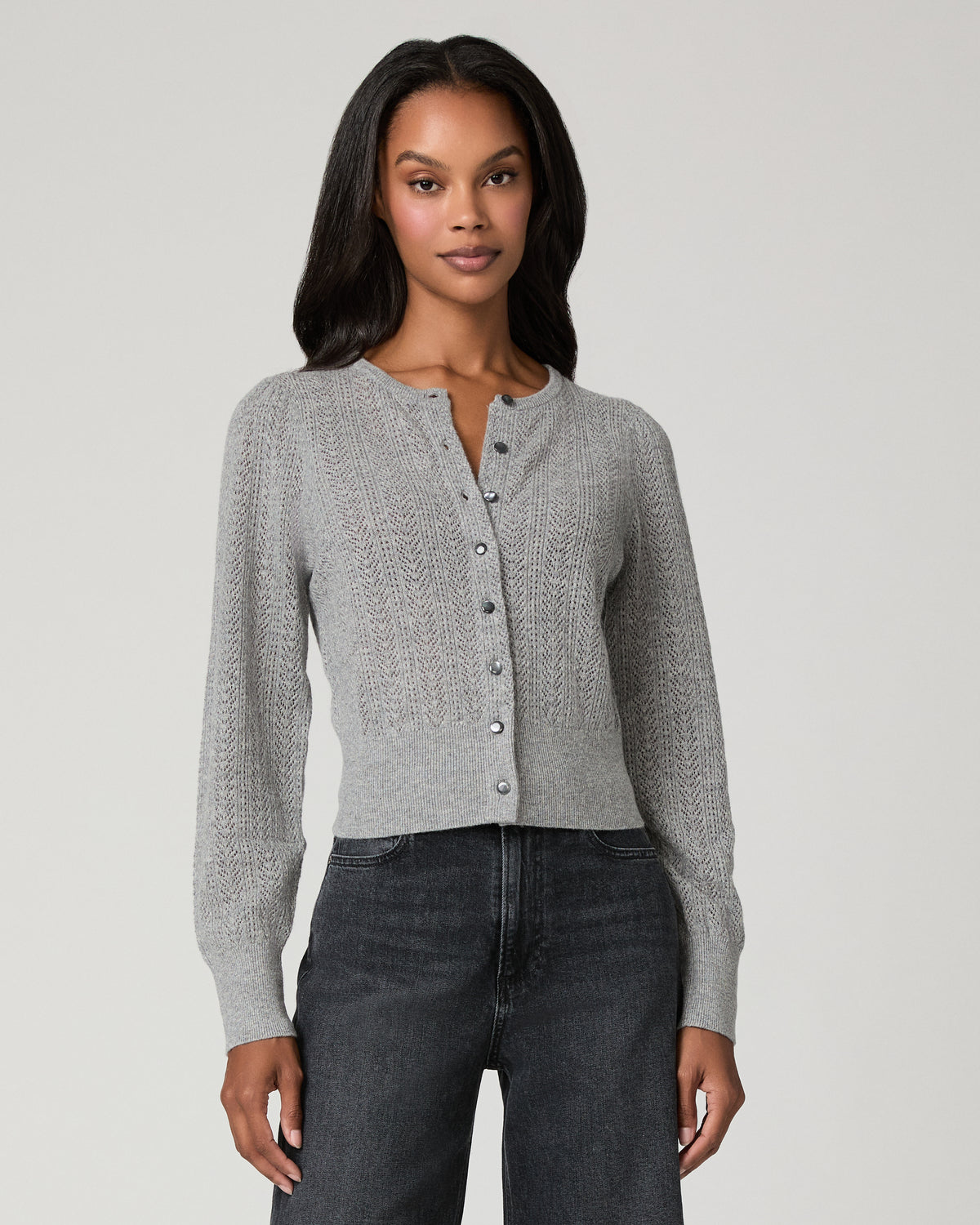 Eudora Cardigan - Light Heather Grey XXS