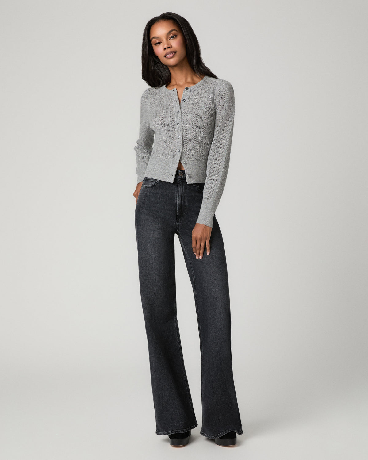 Eudora Cardigan - Light Heather Grey XXS