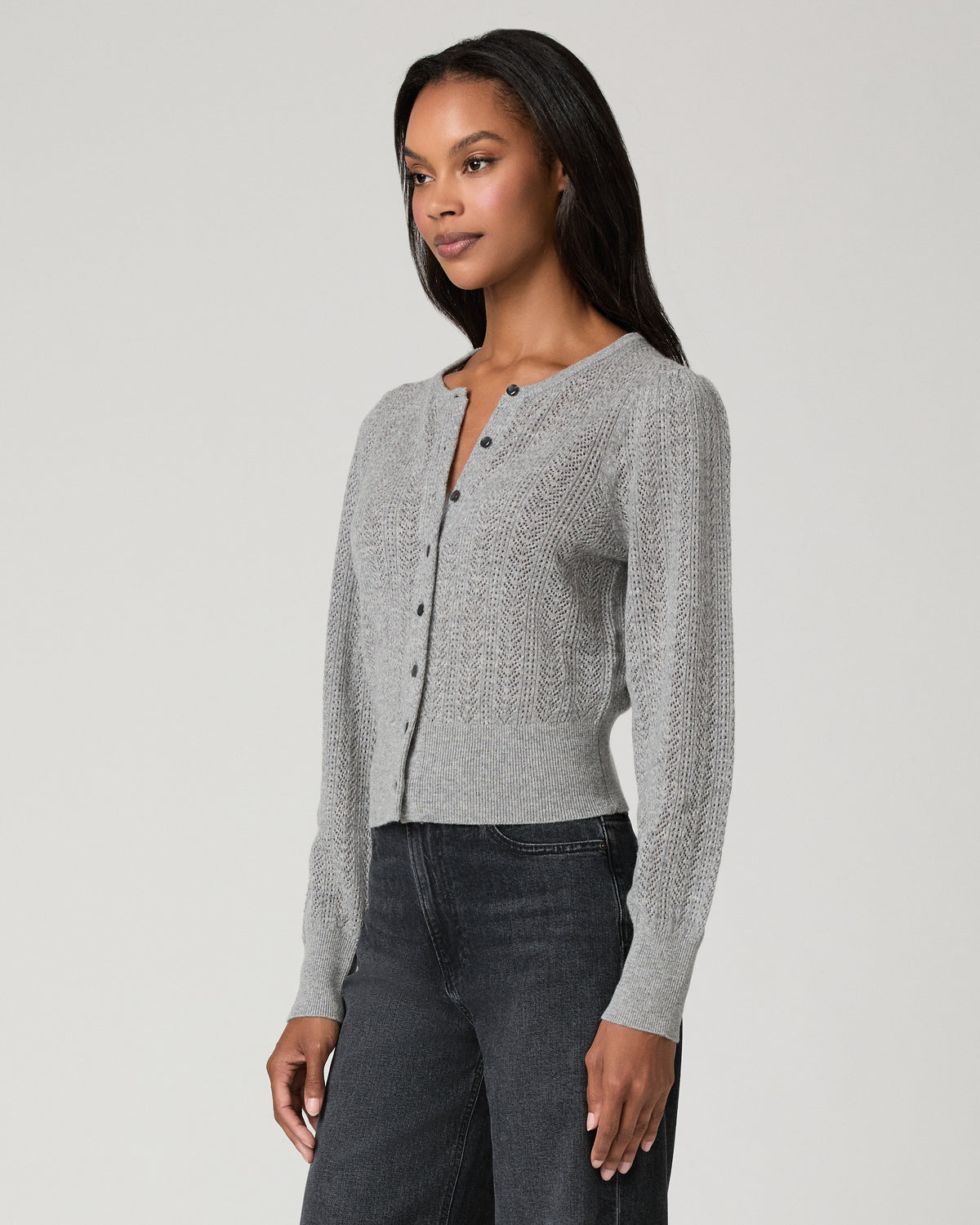 Eudora Cardigan - Light Heather Grey XXS