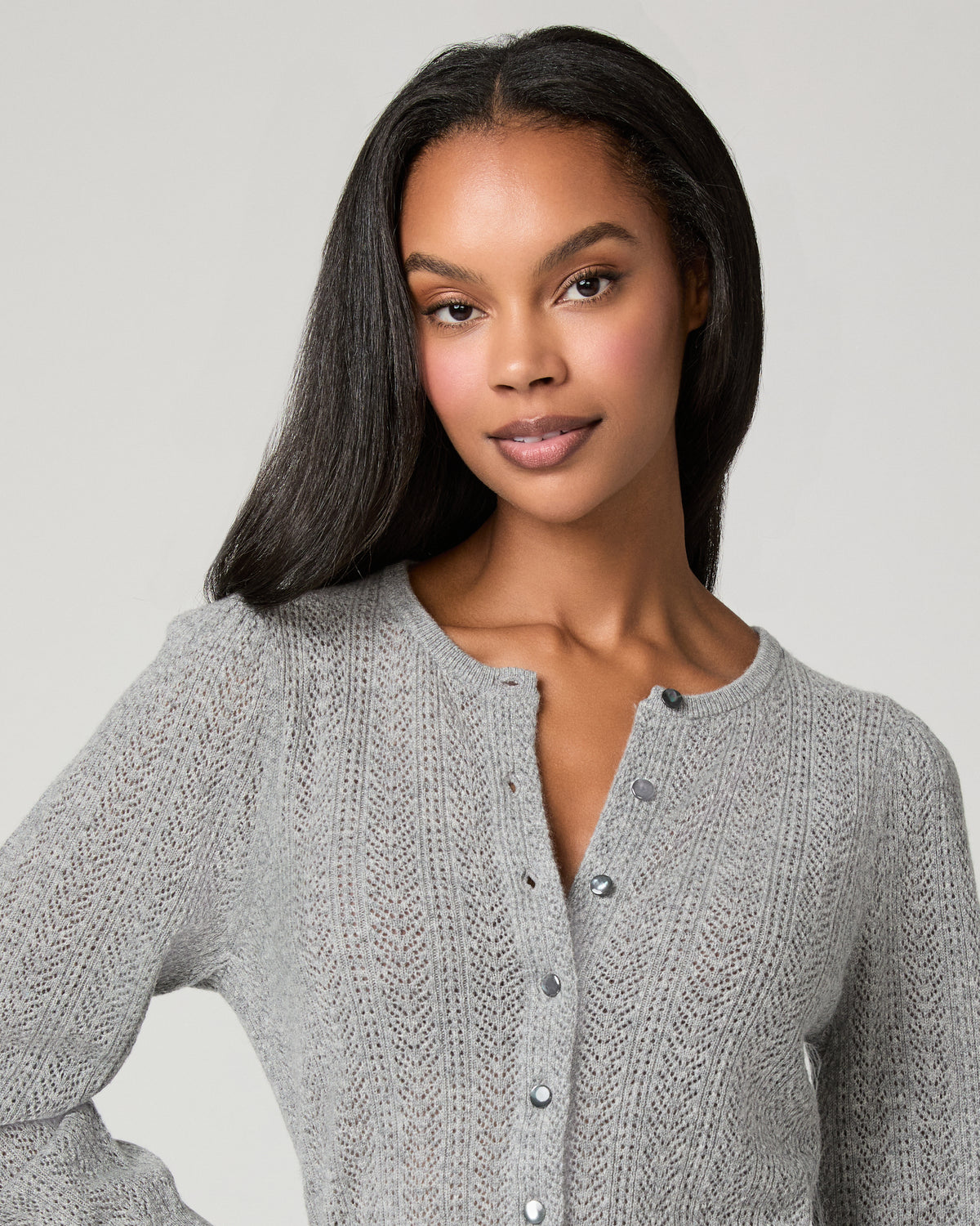 Eudora Cardigan - Light Heather Grey XXS