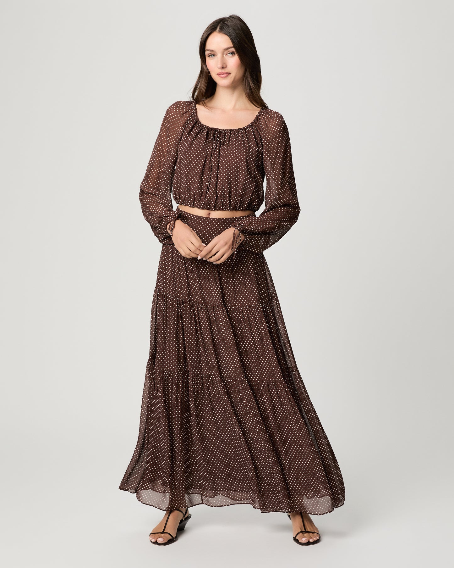 Capricorn Blouse - Mahogany/Ecru XXS