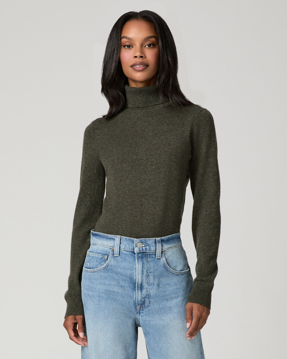 Jacie Turtleneck Sweater - Heathered Spruce XXS