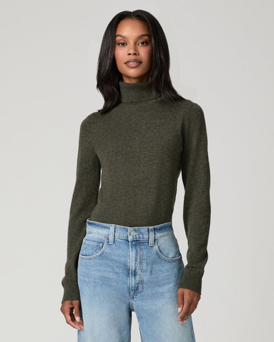 Jacie Turtleneck Sweater - Heathered Spruce XXS