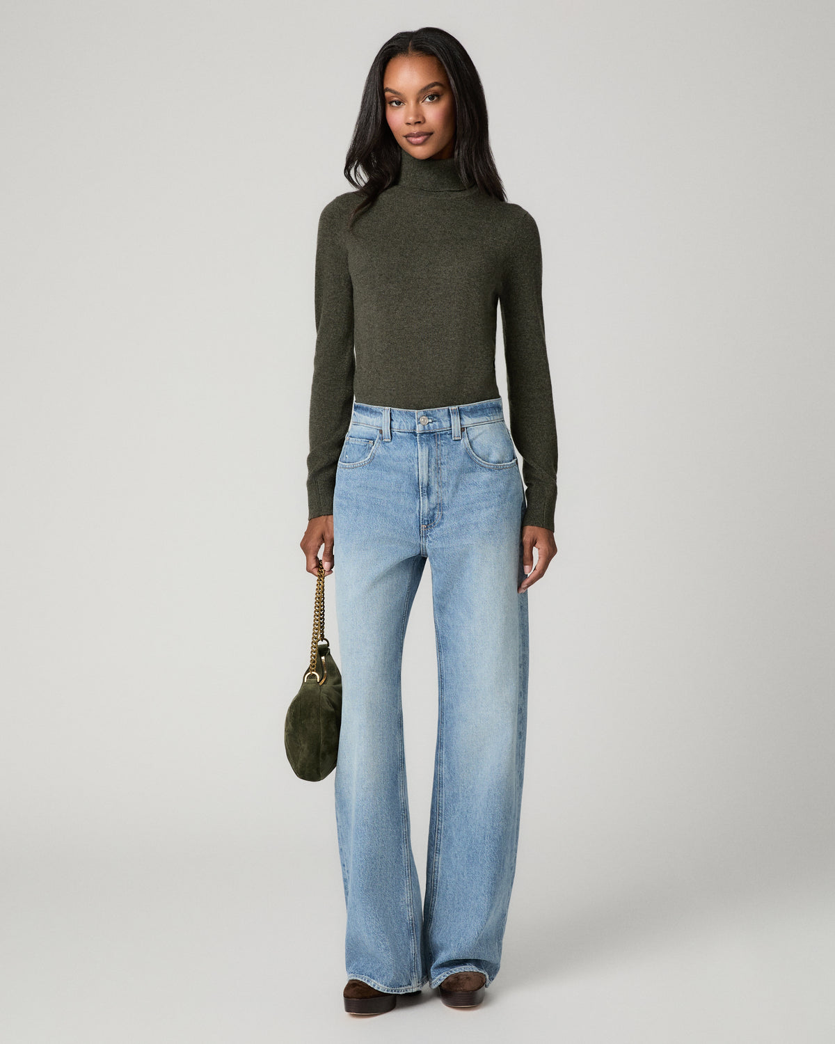 Jacie Turtleneck Sweater - Heathered Spruce XXS