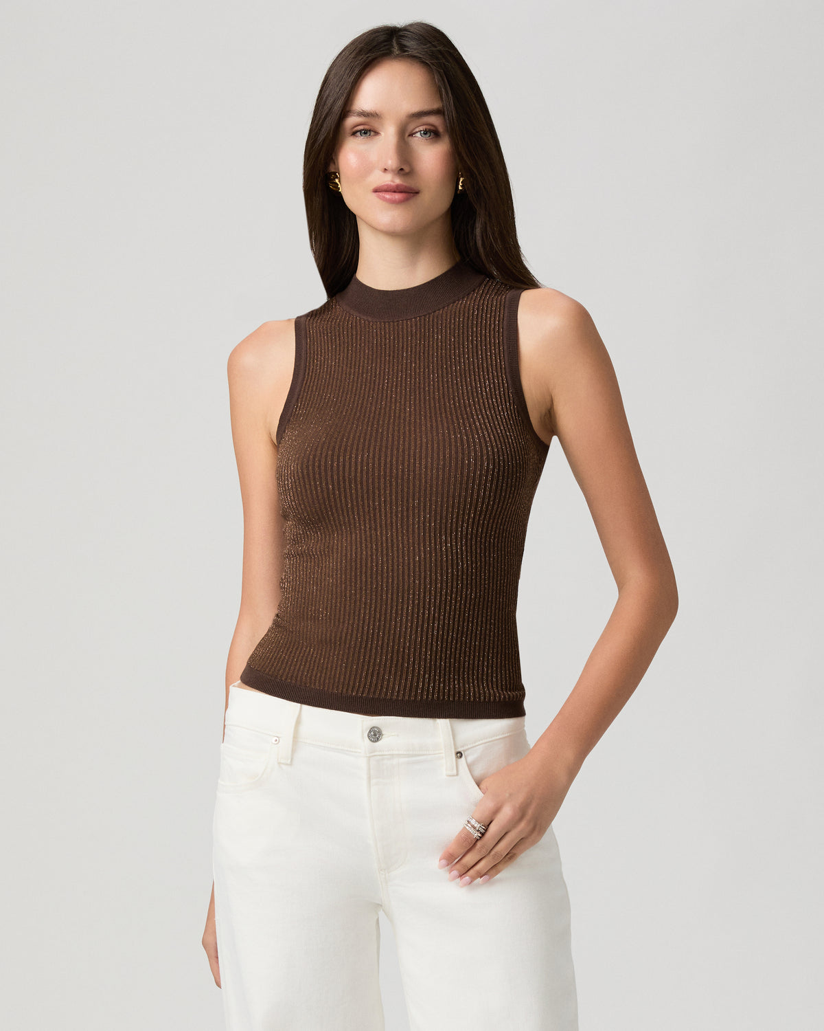 Malia Top - Brown Metallic XXS