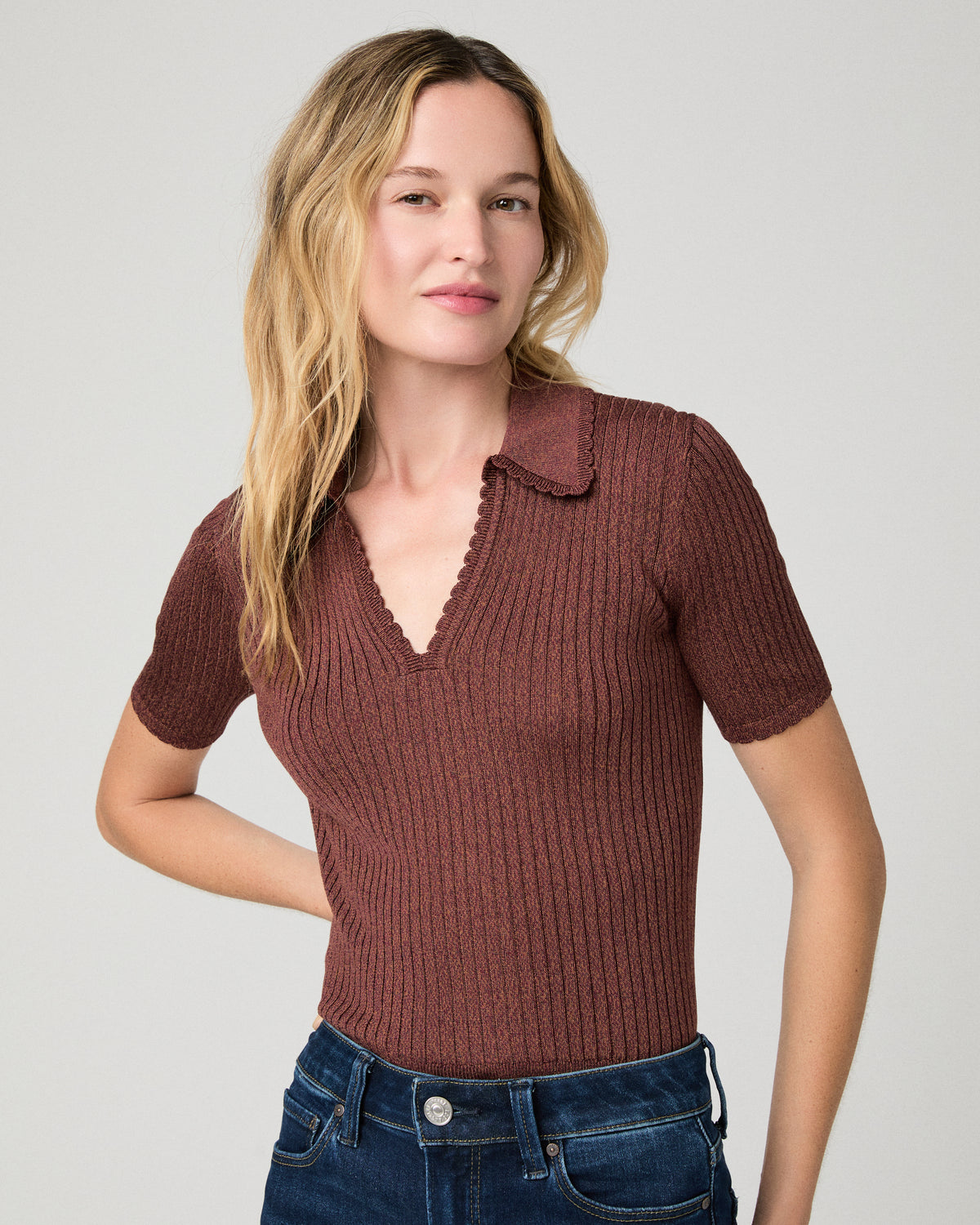 Una Top - Garnet Marl XXS