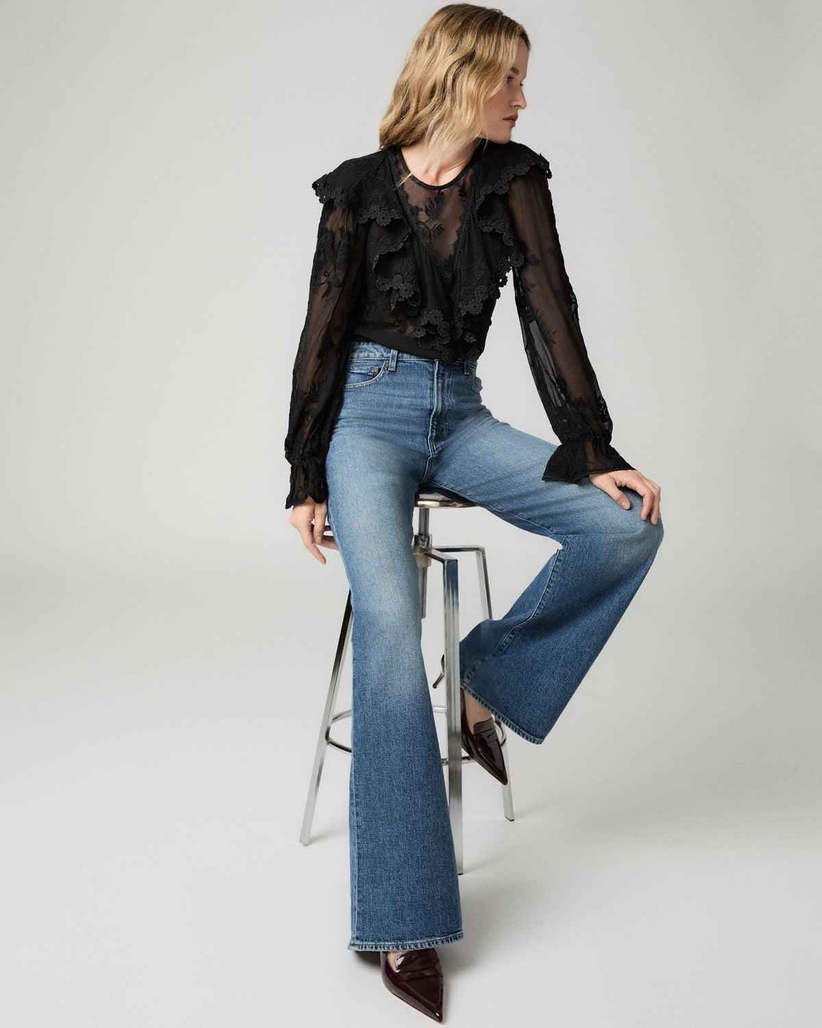 Akari Blouse - Black Silk XXS