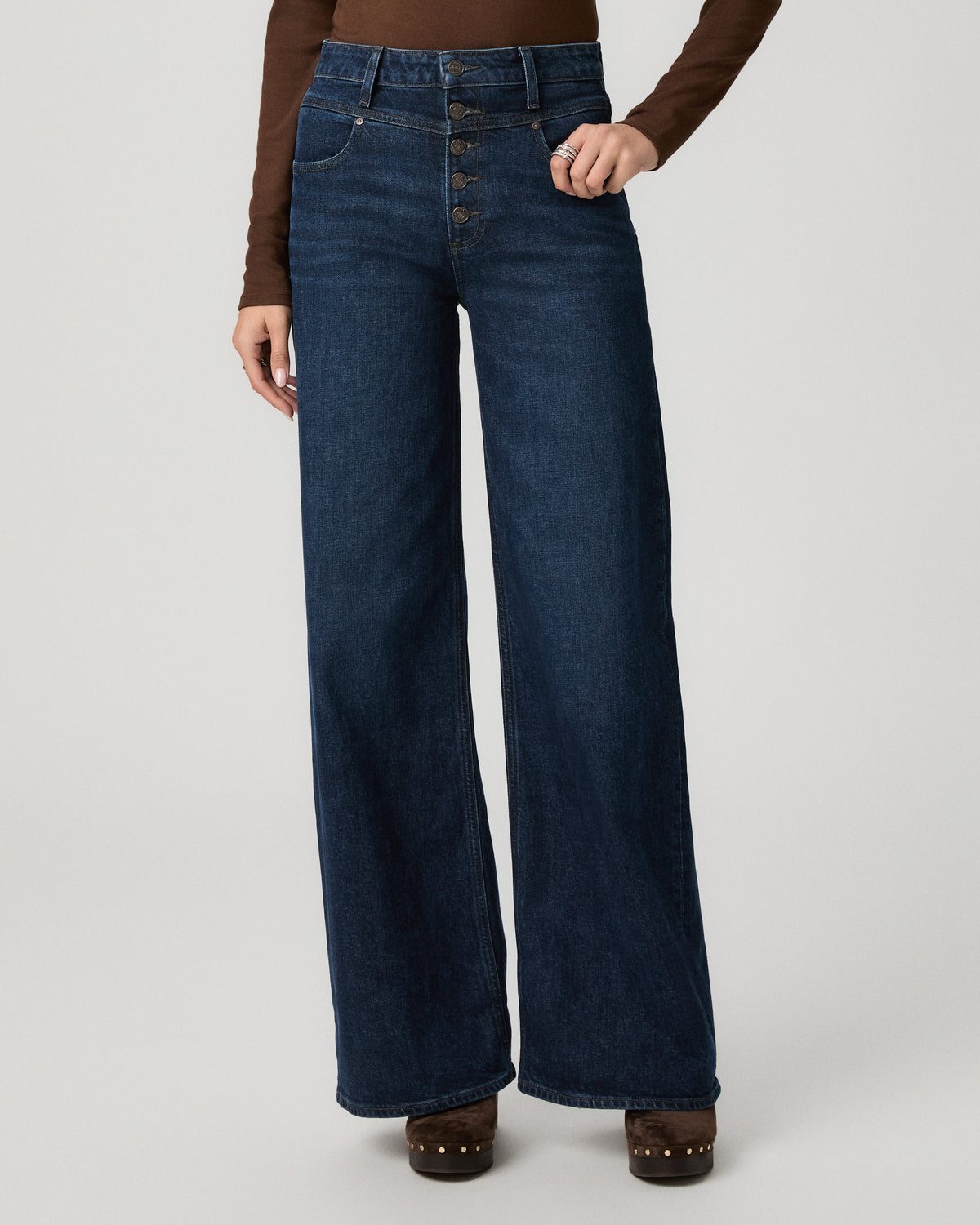Frances W Front Yoke And Exposed Button Fly - Eleganza 23