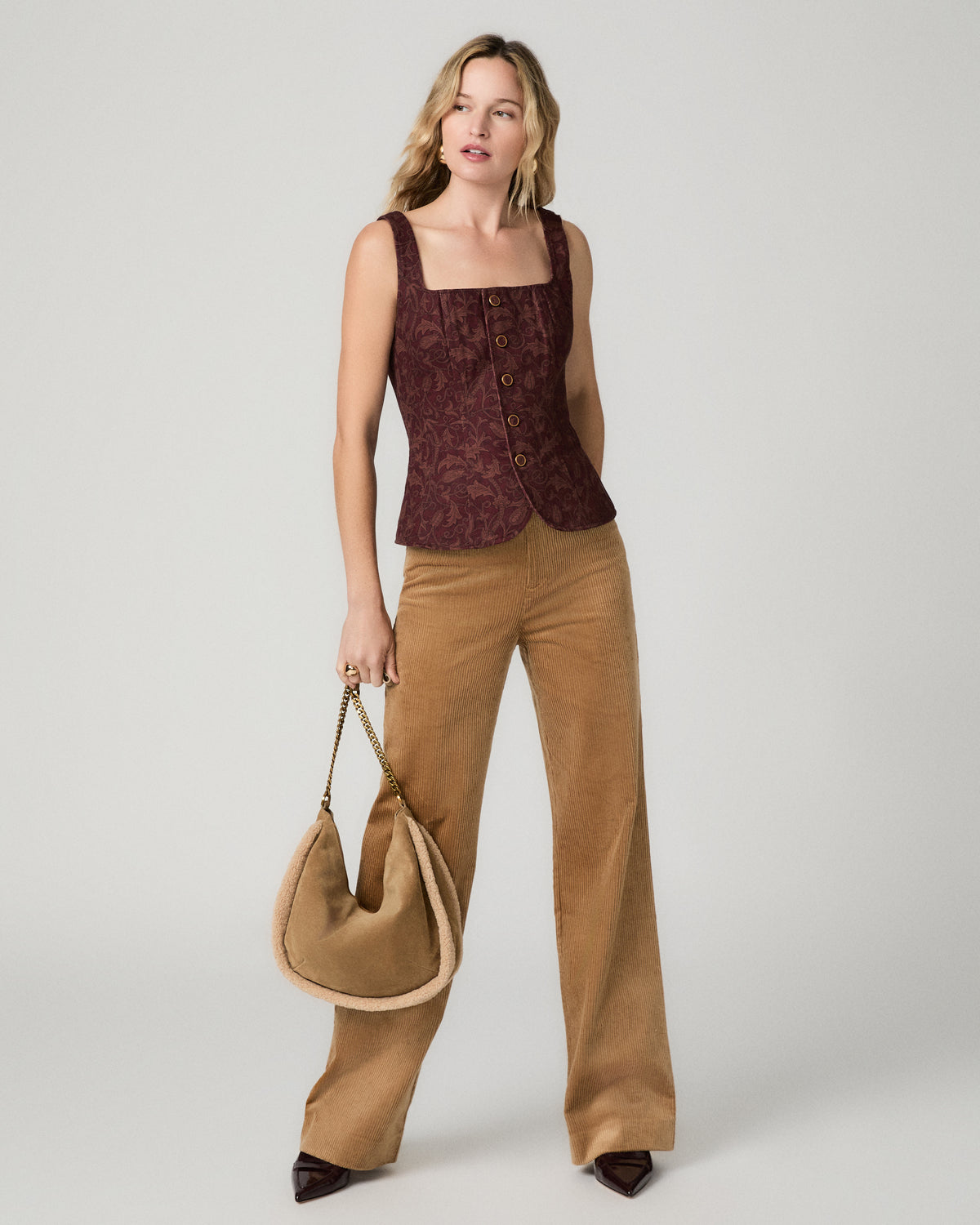 Alessia Vest - Etched Tulip Garnet Multi 00