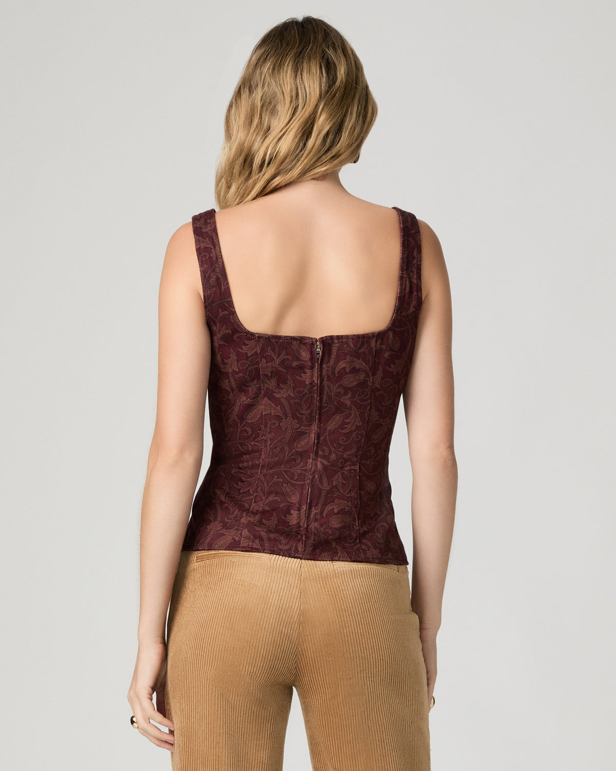 Alessia Vest - Etched Tulip Garnet Multi 00