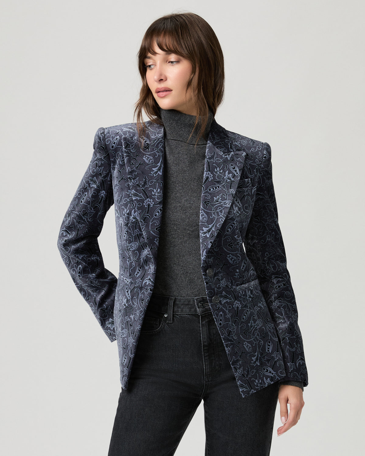 Chelsee Blazer - Navy Multi Velvet 00