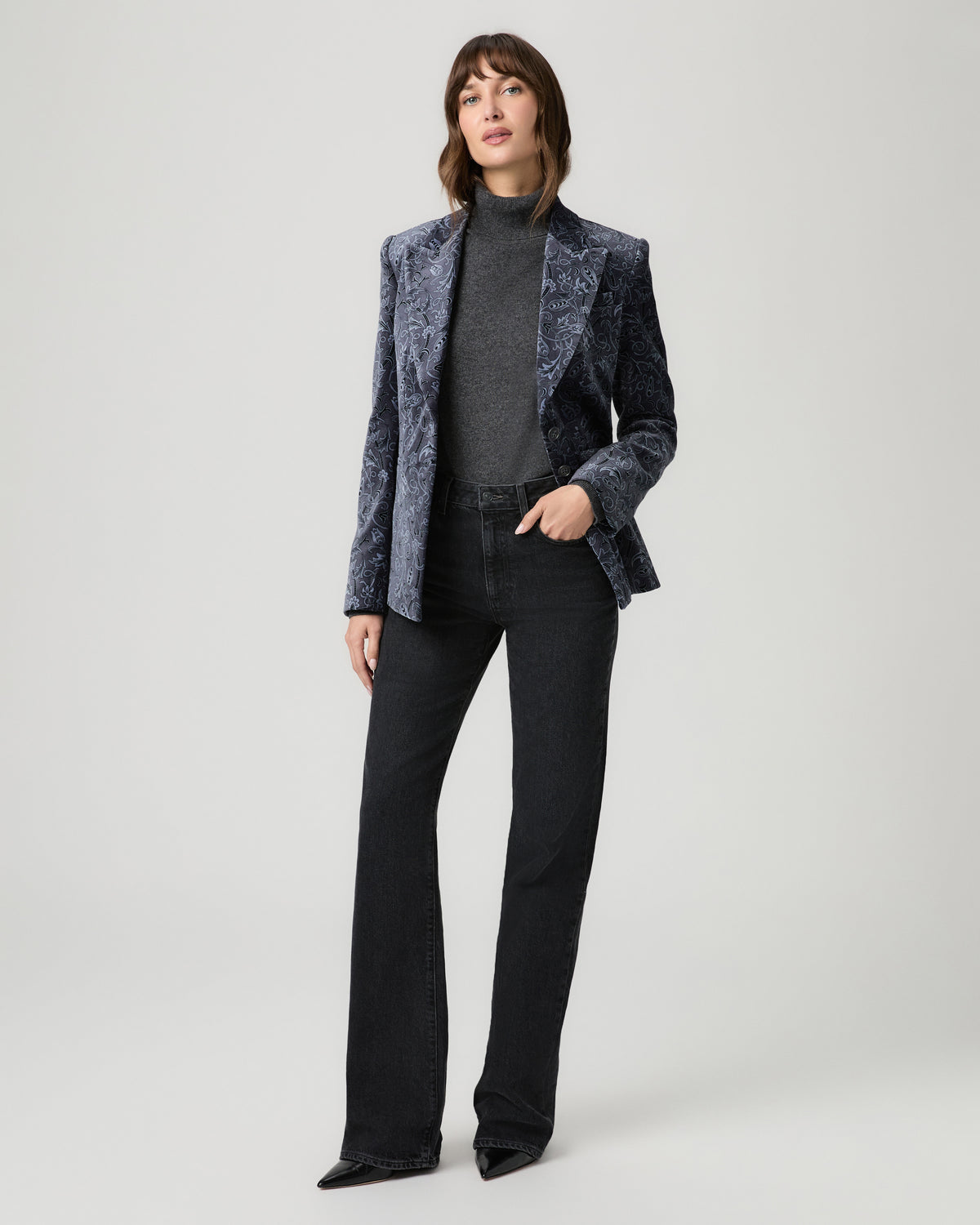 Chelsee Blazer - Navy Multi Velvet 00