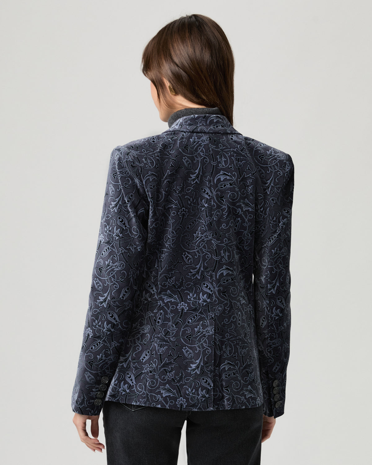 Chelsee Blazer - Navy Multi Velvet 00