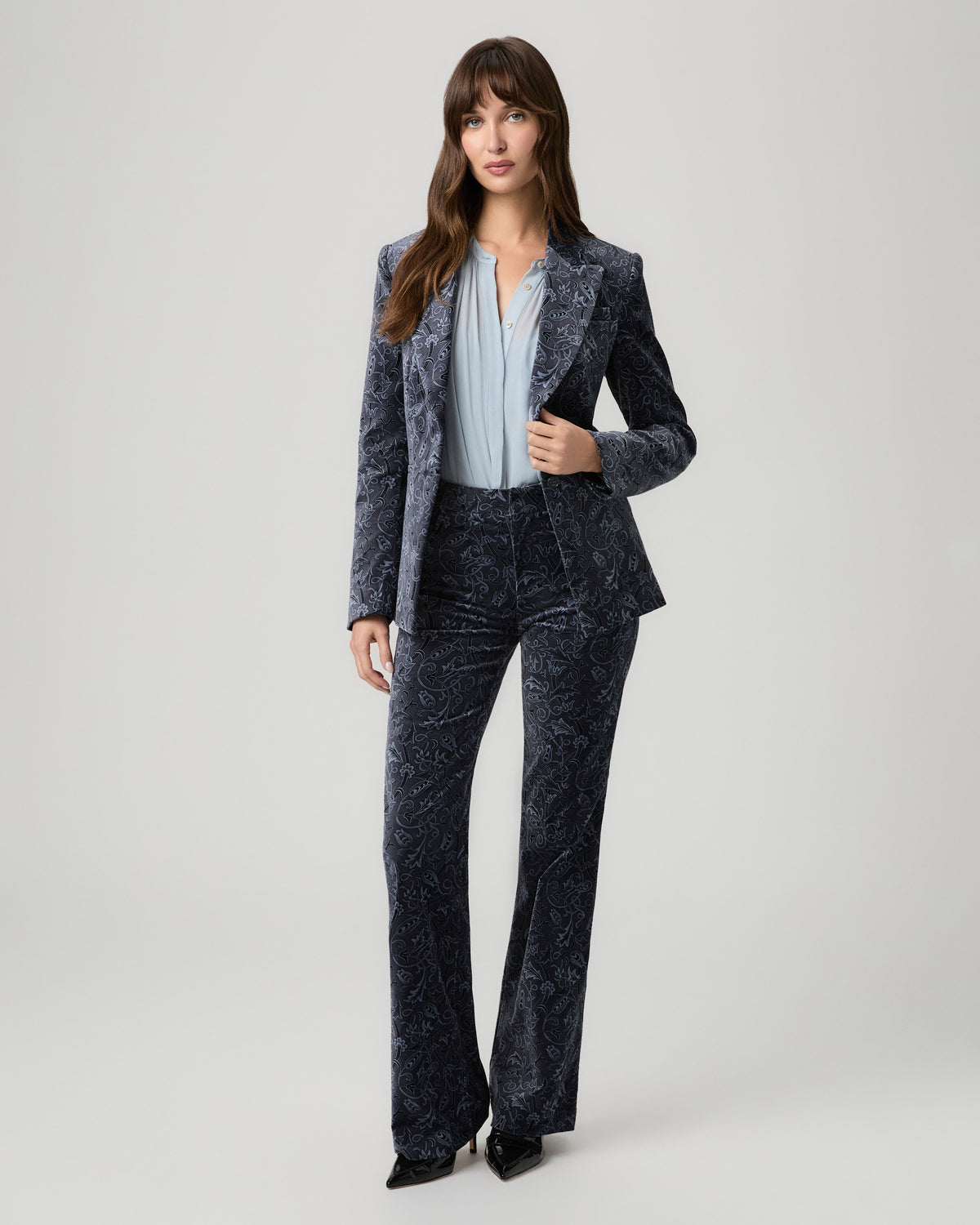 Chelsee Blazer - Navy Multi Velvet 00