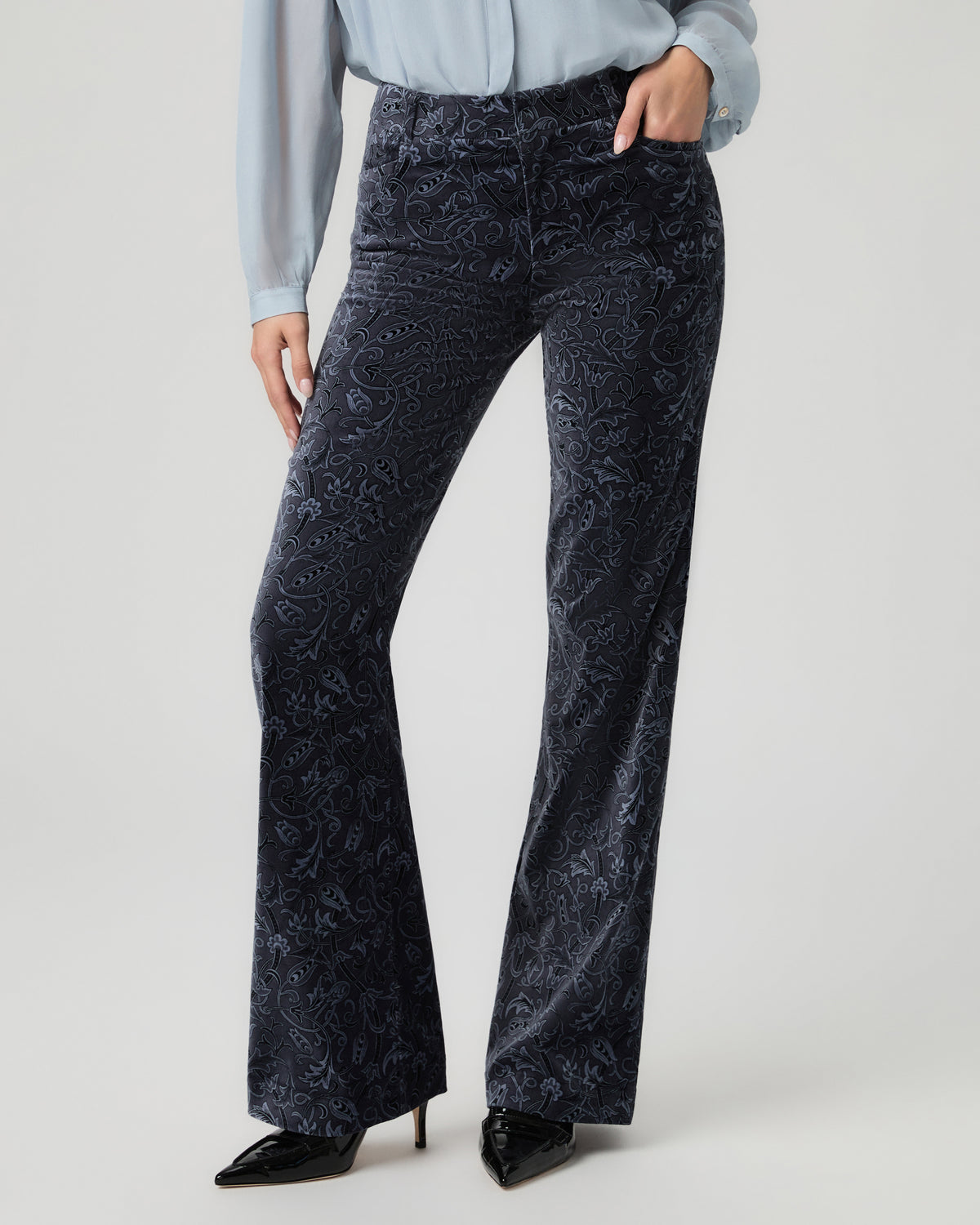 Clean Front Leenah Trouser - Navy Multi 00