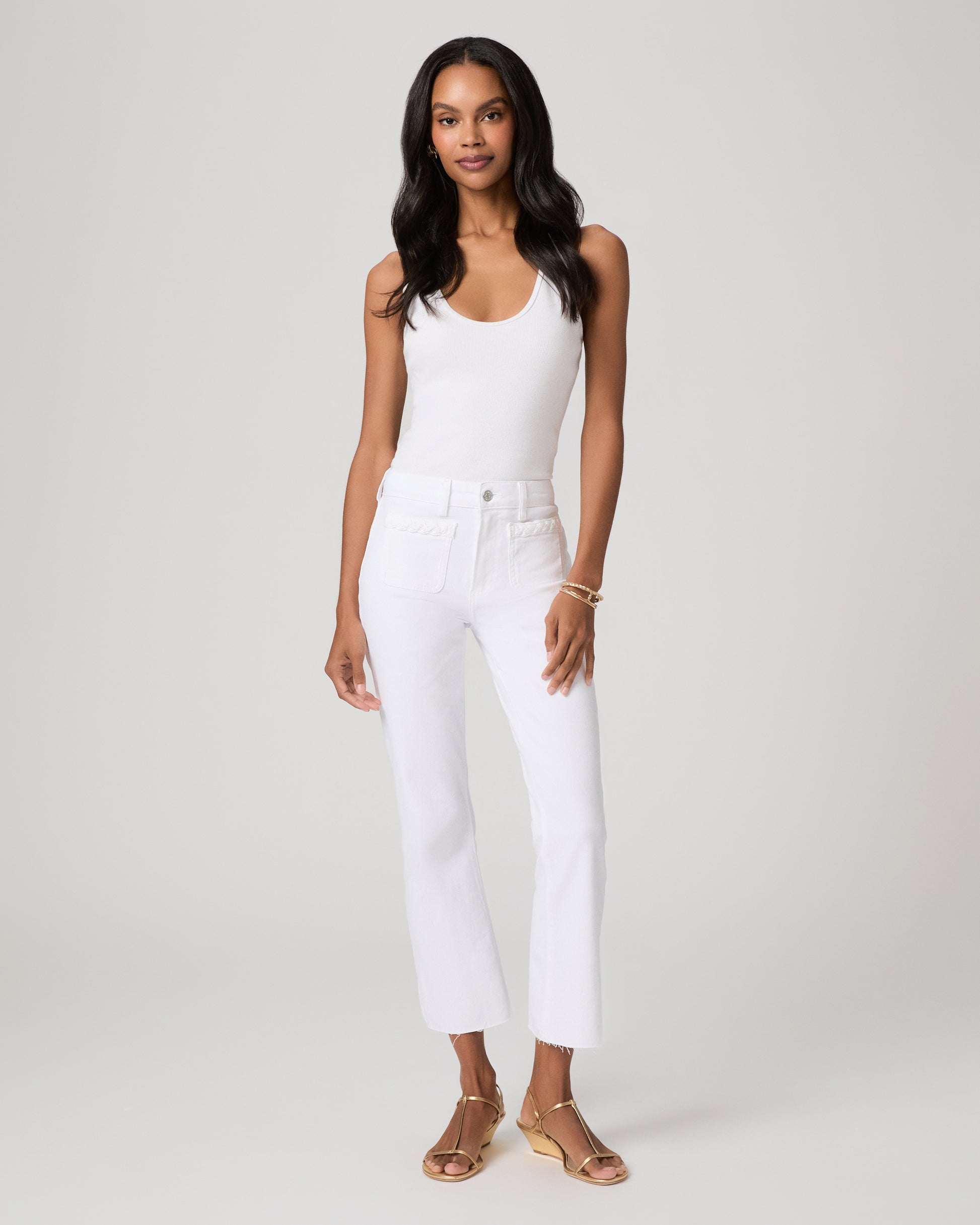 Mason Crop Bootcut Jean - Crisp White 23