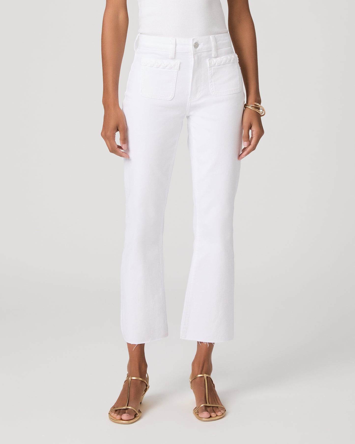 Mason Crop Bootcut Jean - Crisp White 23