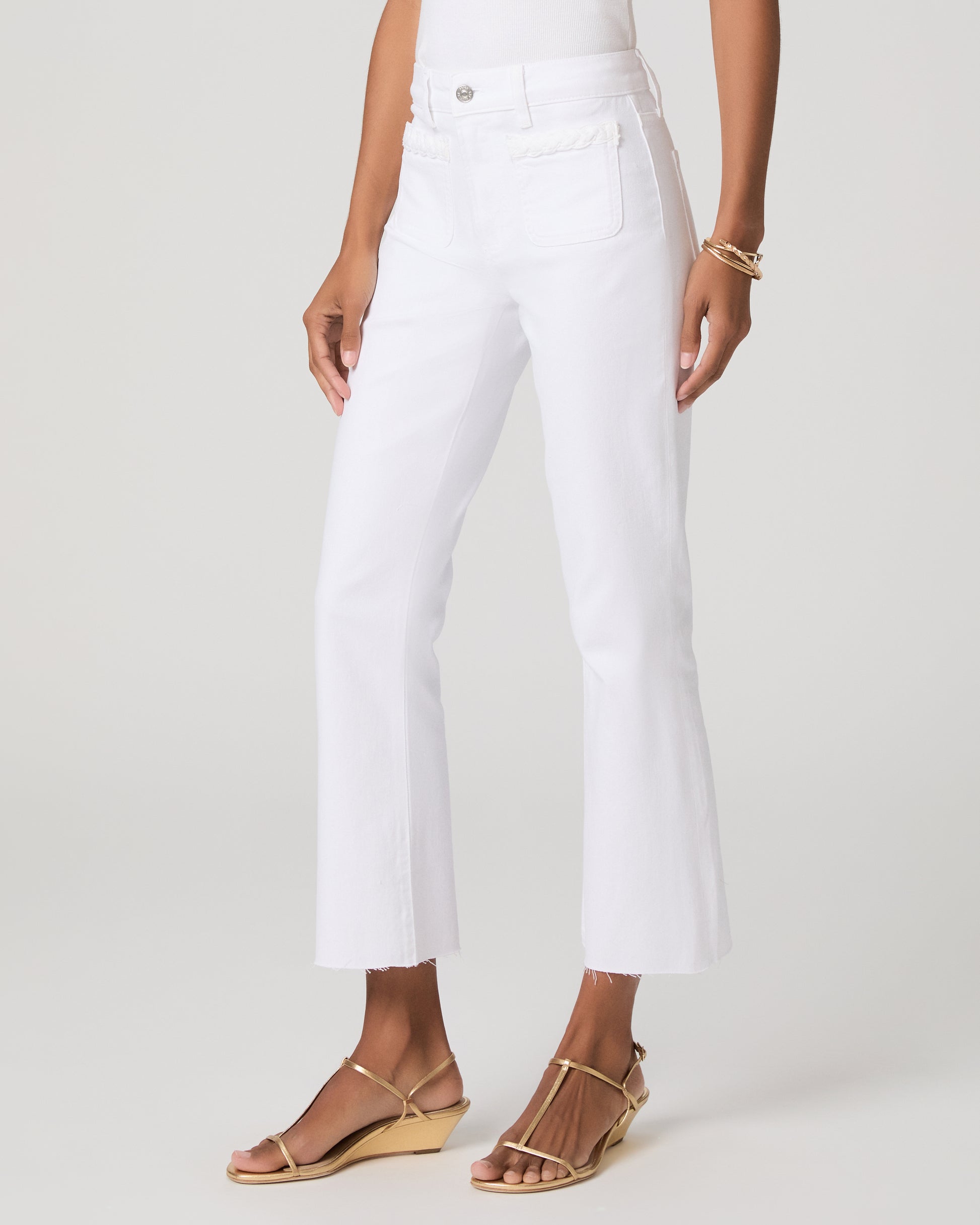 Mason Crop Bootcut Jean - Crisp White 23