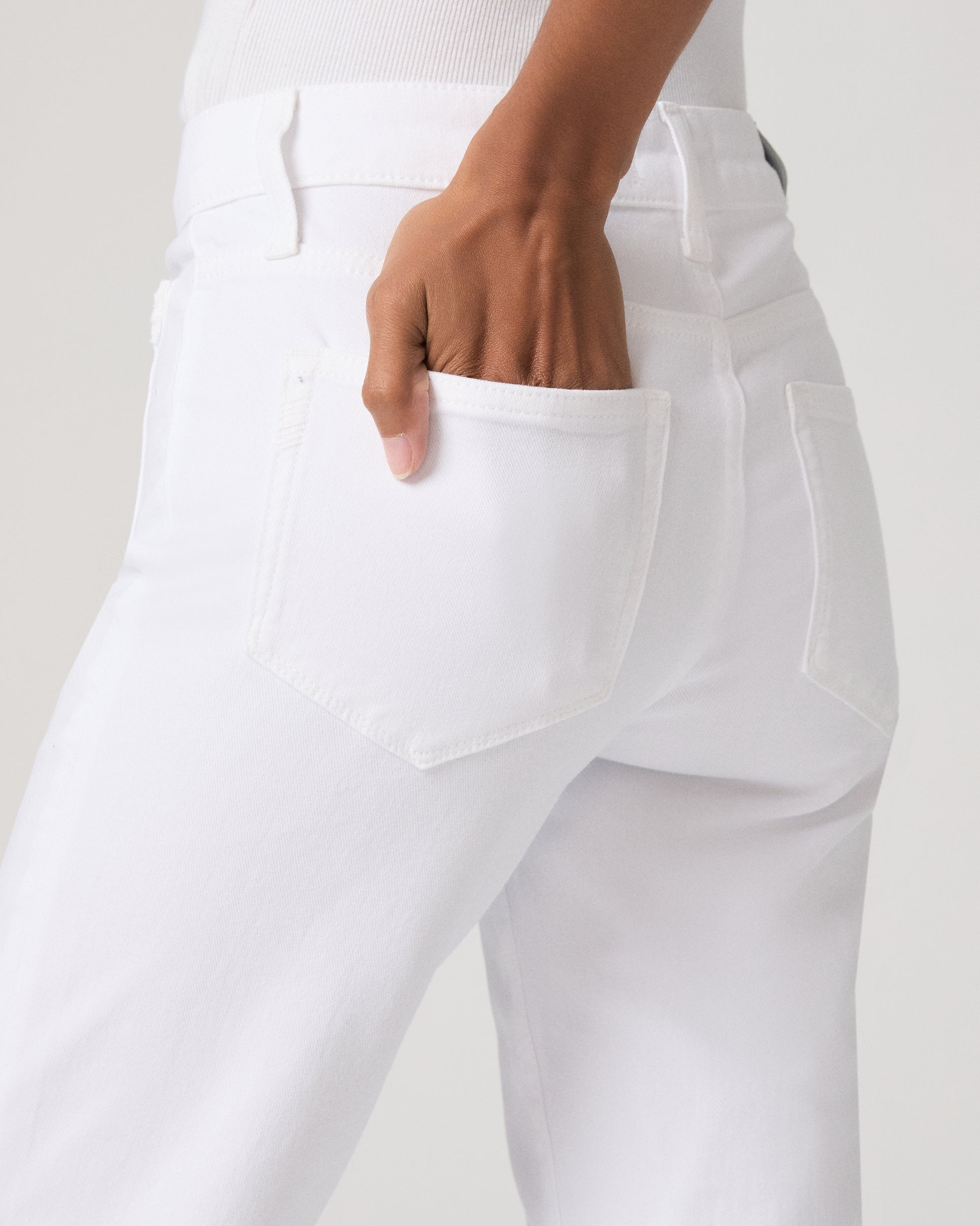 Mason Crop Bootcut Jean - Crisp White 23