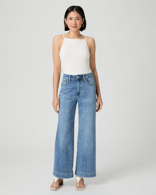 Anessa Petite 28 Inch Wide Leg Jean - Encino 23