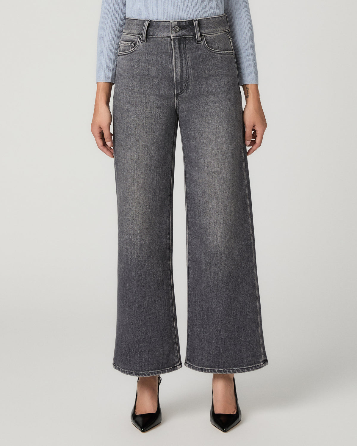 Anessa Petite 28 Inch Wide Leg Jean - Malibu Mist 23