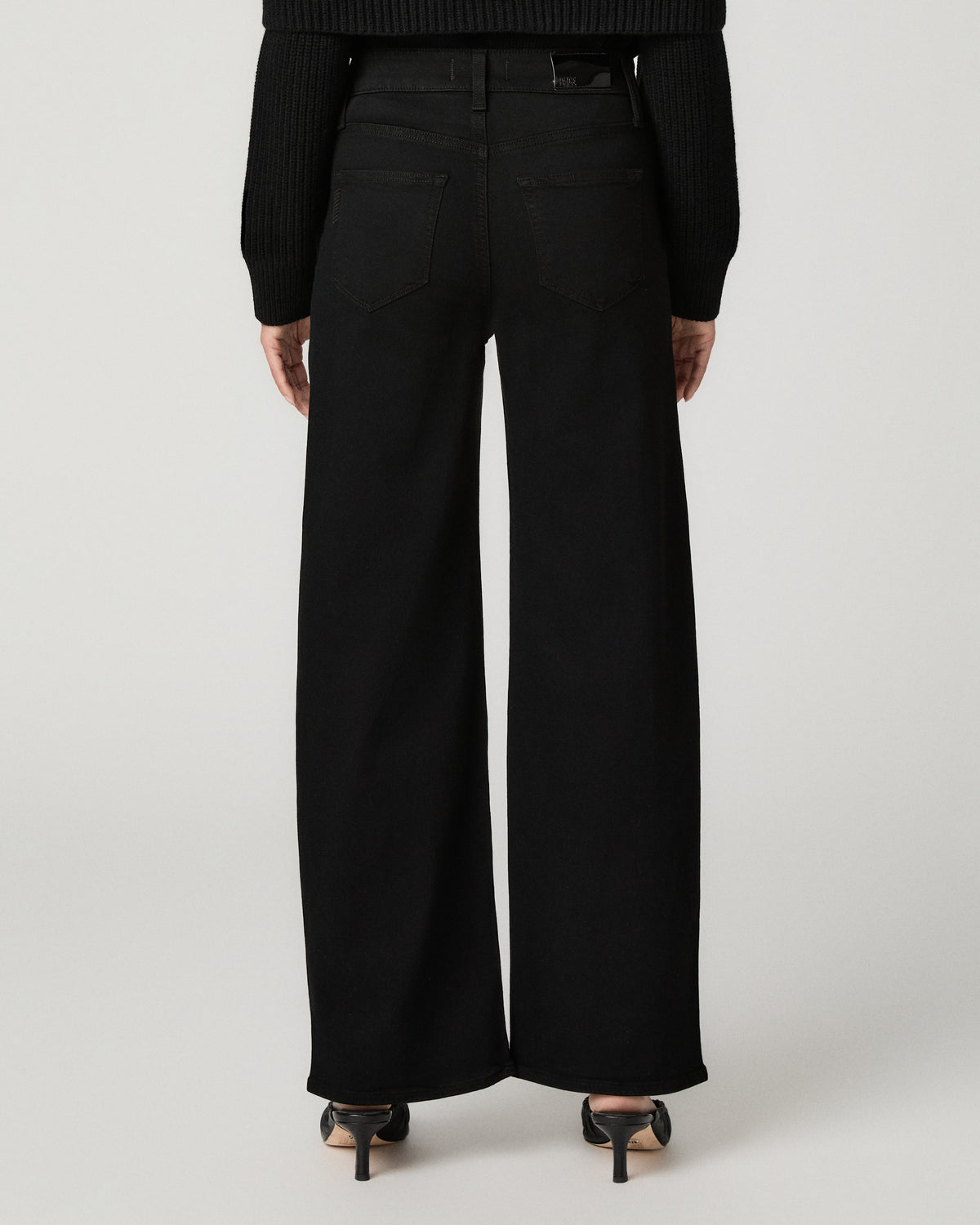 Anessa Petite 28 Inch Wide Leg Jean - Black Shadow 23