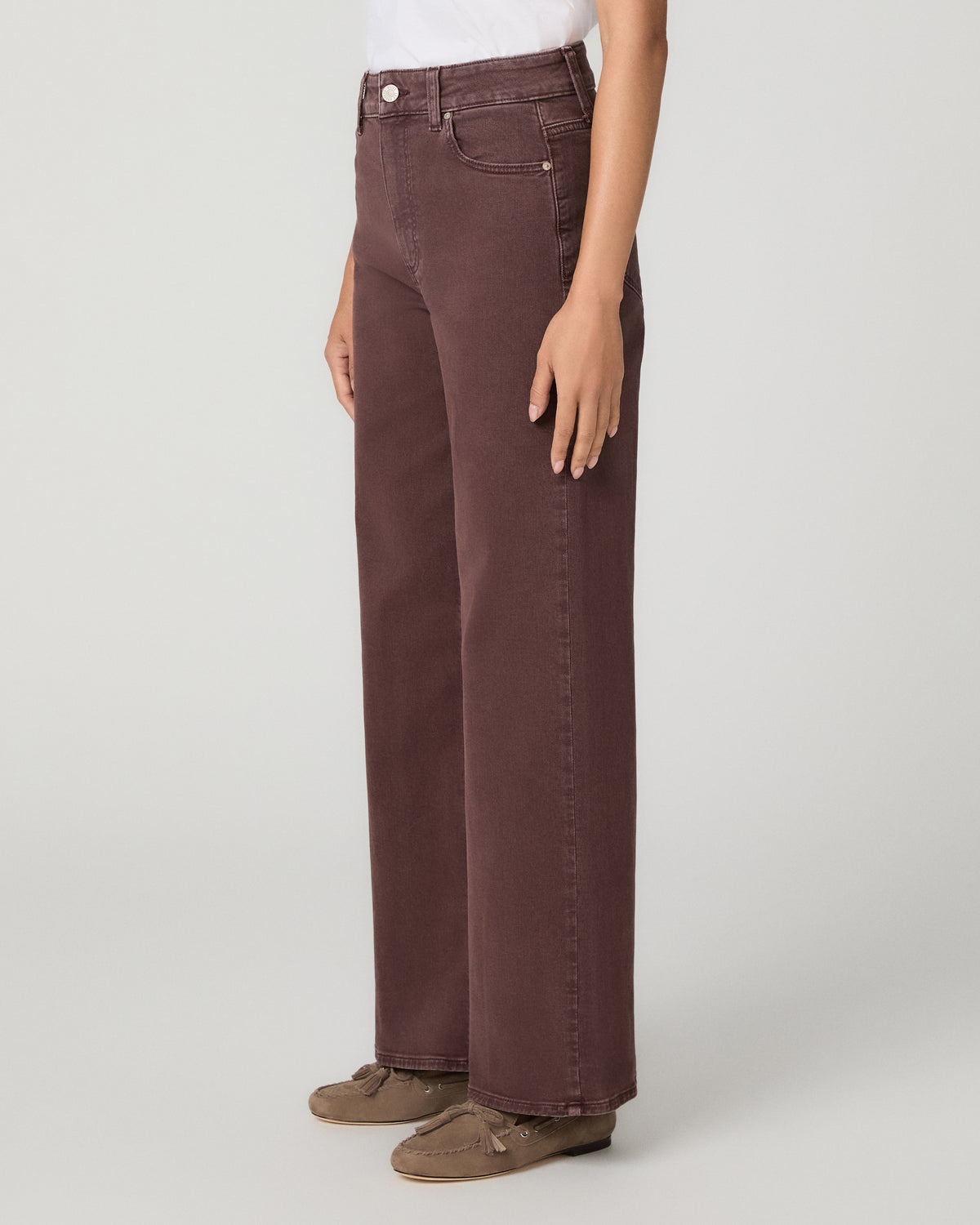 Anessa Petite 28 Inch Wide Leg Jean - Vintage Wild Mulberry 23