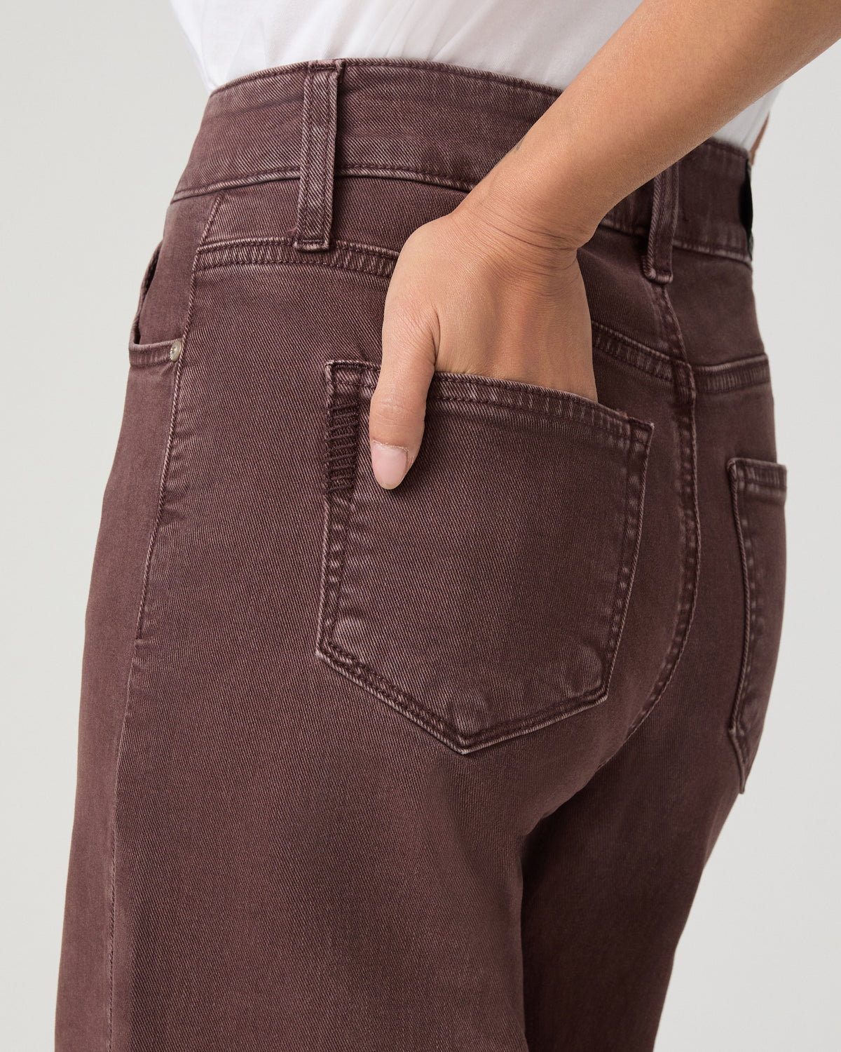 Anessa Petite 28 Inch Wide Leg Jean - Vintage Wild Mulberry 23