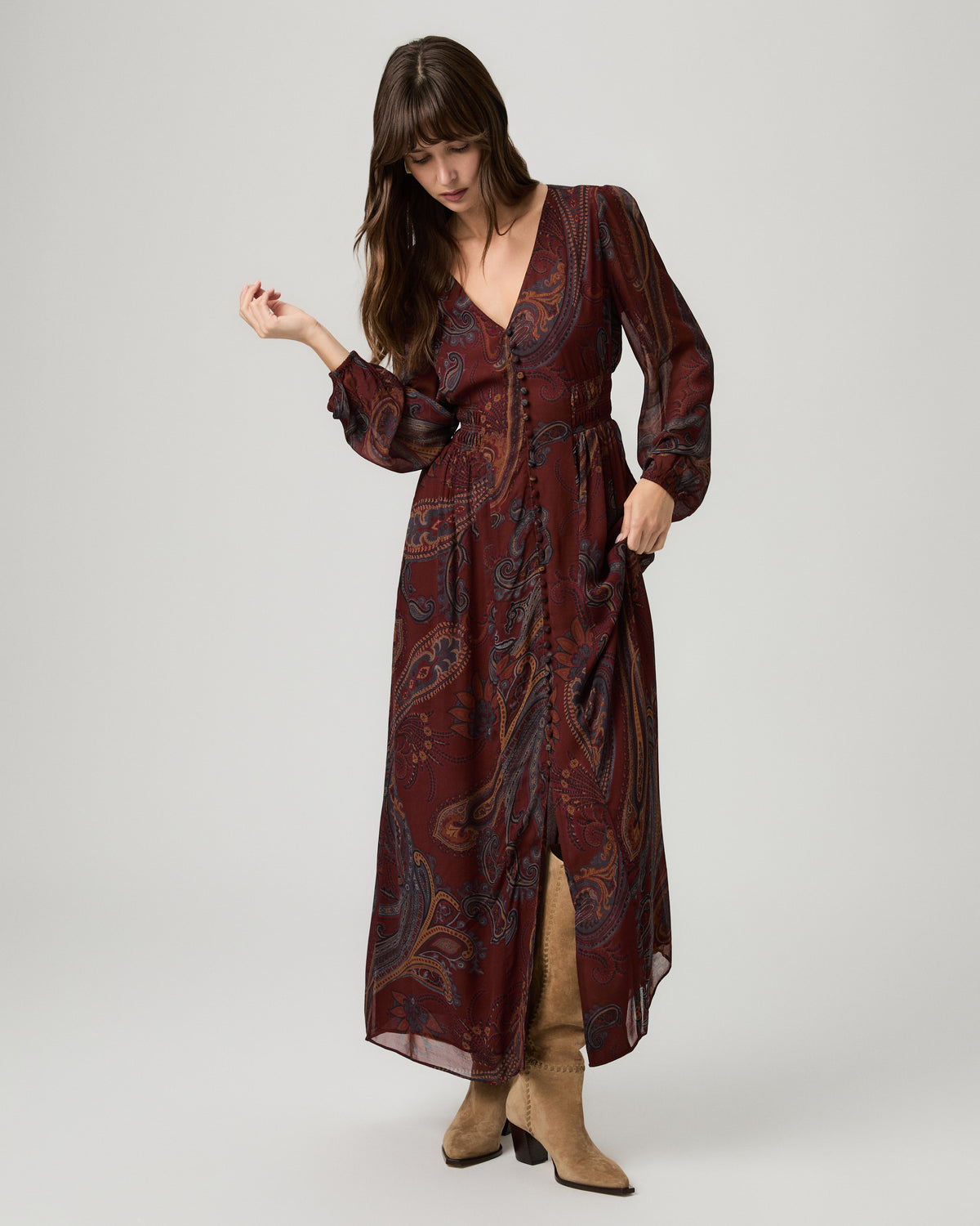 Juna Dress - Garnet Multi XXS