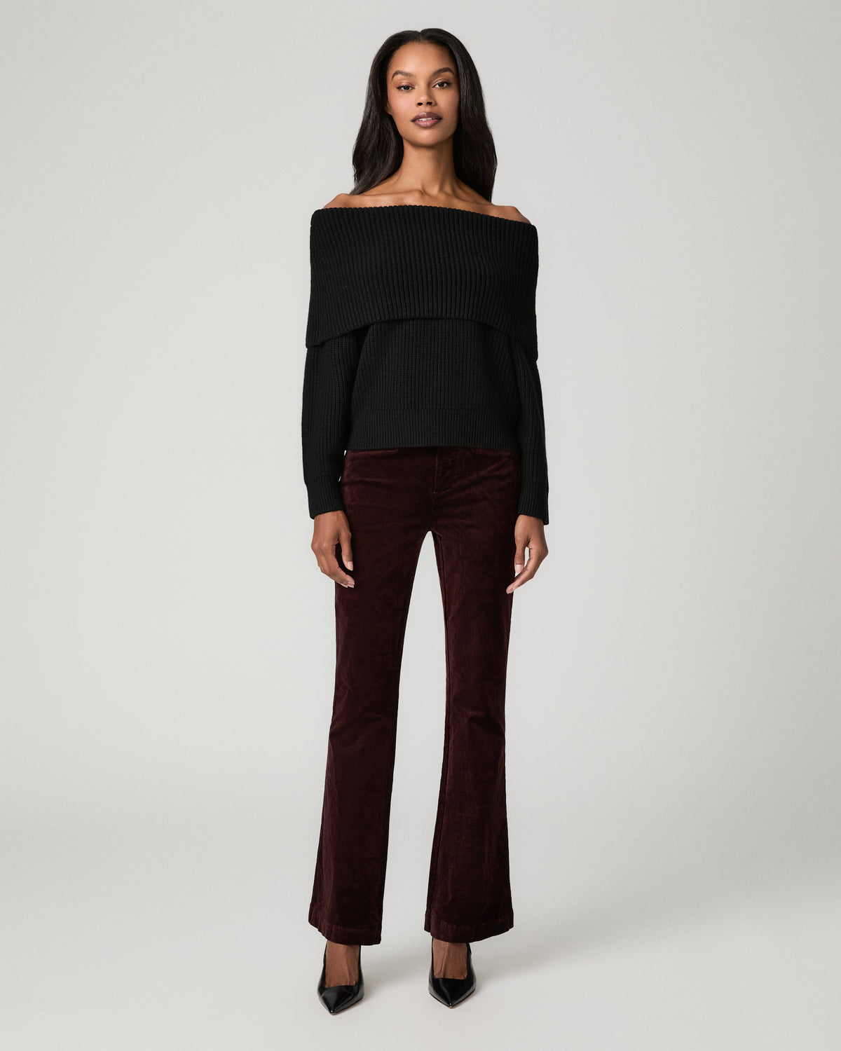 High Rise Laurel Canyon 32 Inch Bootcut Jean - Burgundy 23